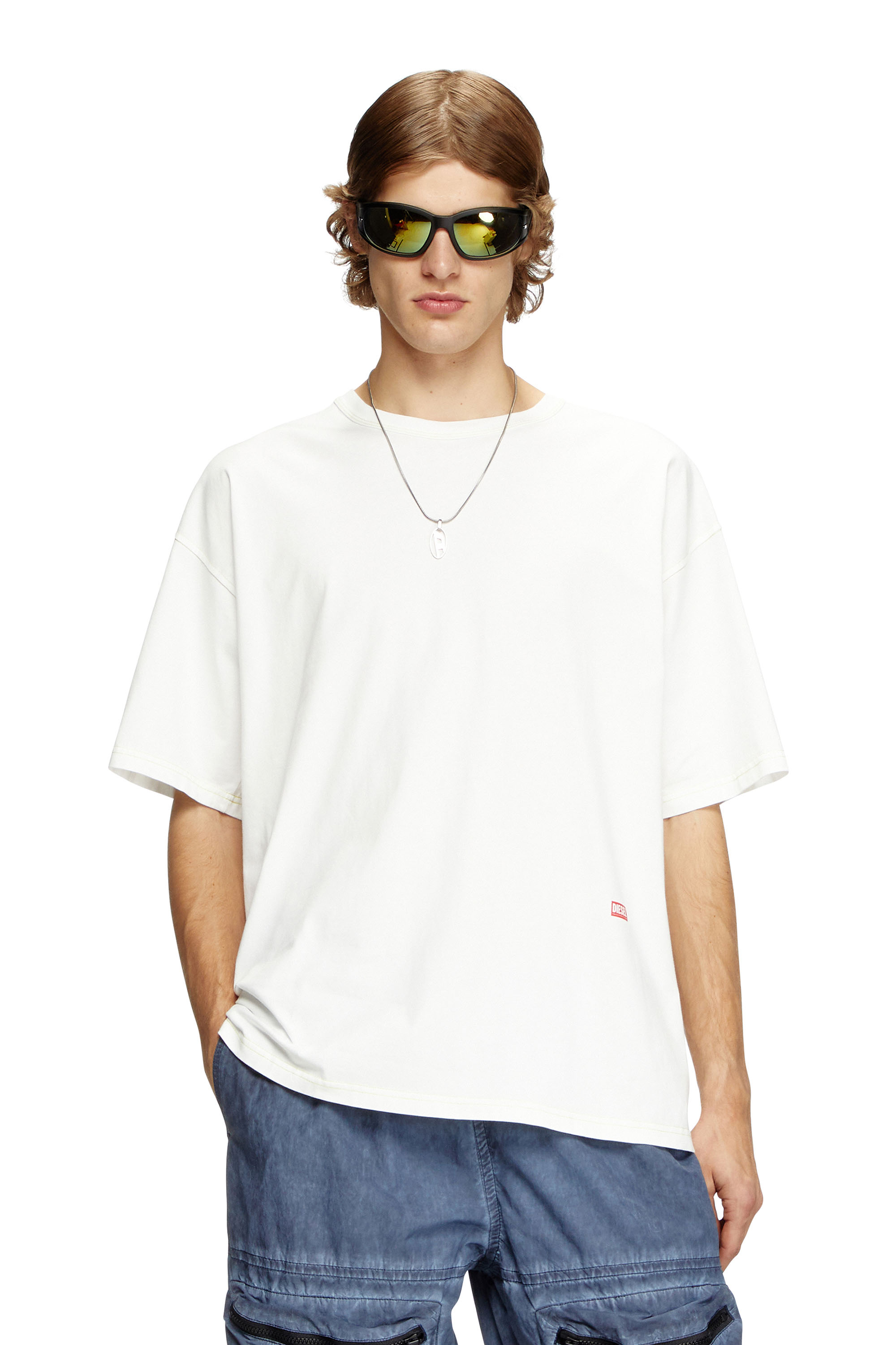 Diesel - T-BOXT-R18, Man's T-shirt with apple core print in White - 1