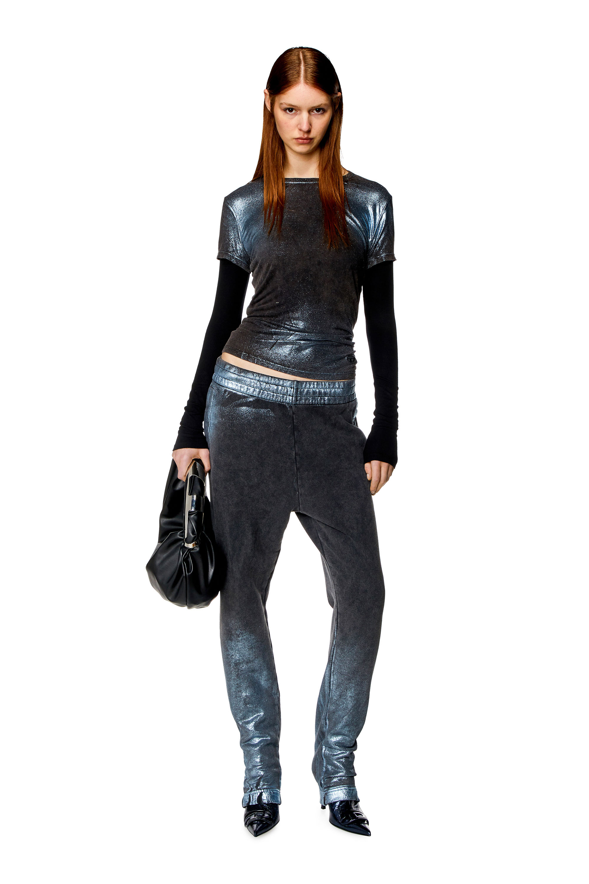 Diesel - P-LEB, Woman Faded metallic sweatpants in Multicolor - Image 2