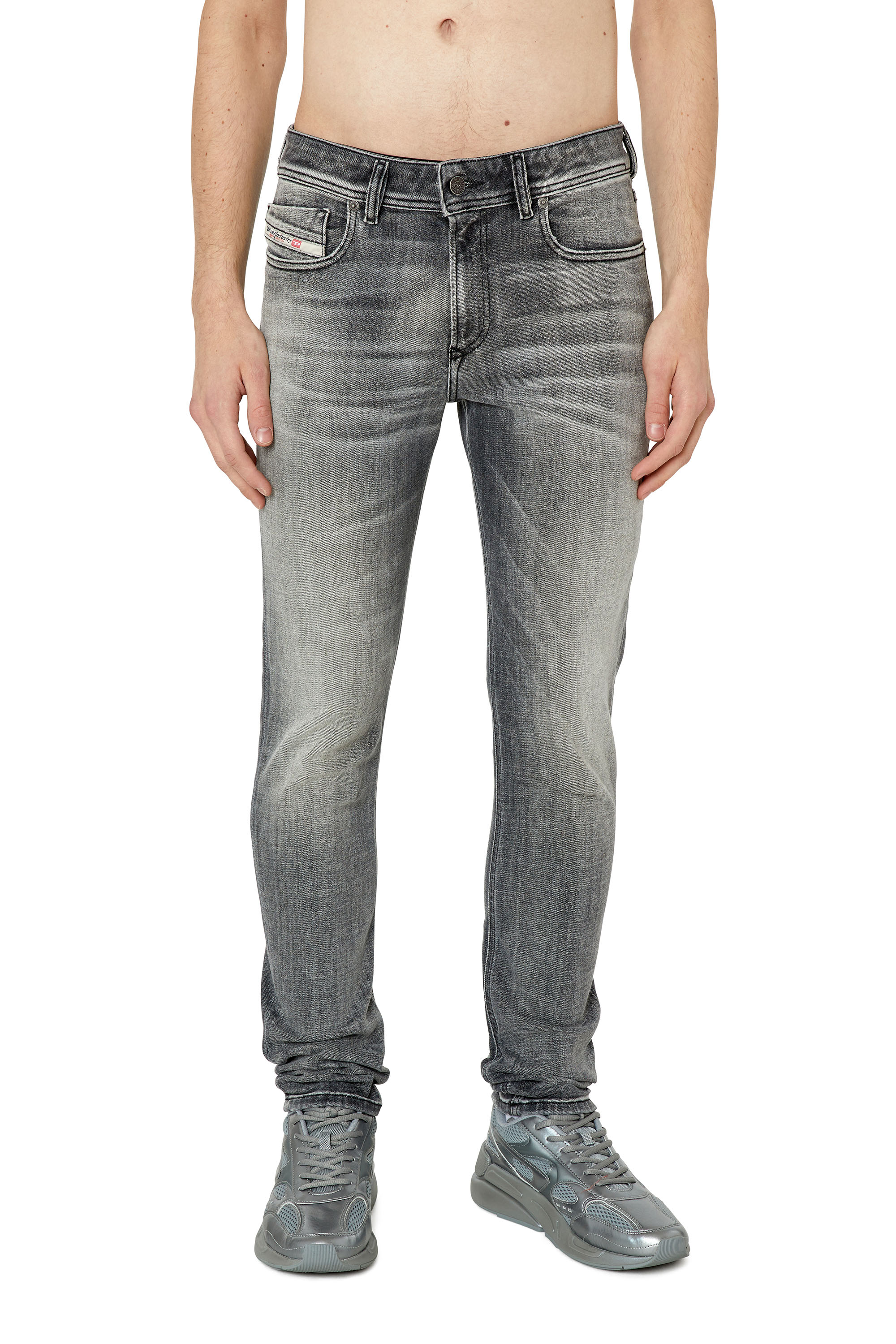 Diesel - Man's Skinny Jeans 1979 Sleenker 09E71, Black/Dark grey - 3