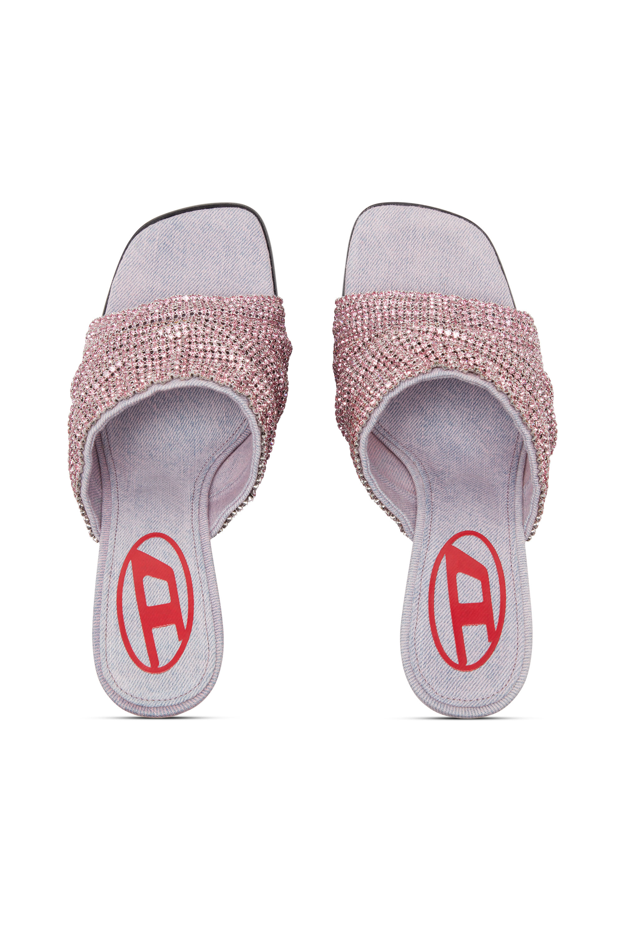 Diesel - D-SYDNEY SDL S, Woman D-Sydney Sdl S Sandals - Mule sandals with rhinestone band in Pink - Image 5