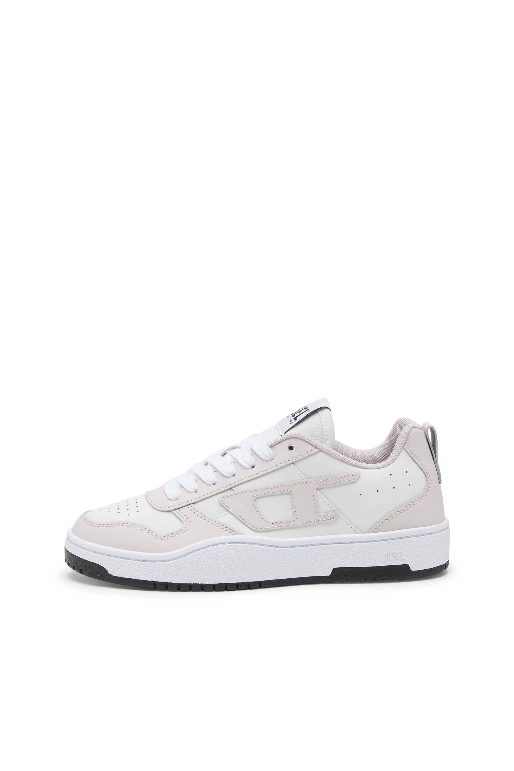 Diesel - S-UKIYO V2 LOW W, Woman's S-Ukiyo Low-Low-top sneakers in leather and nylon in White/Pink - 7