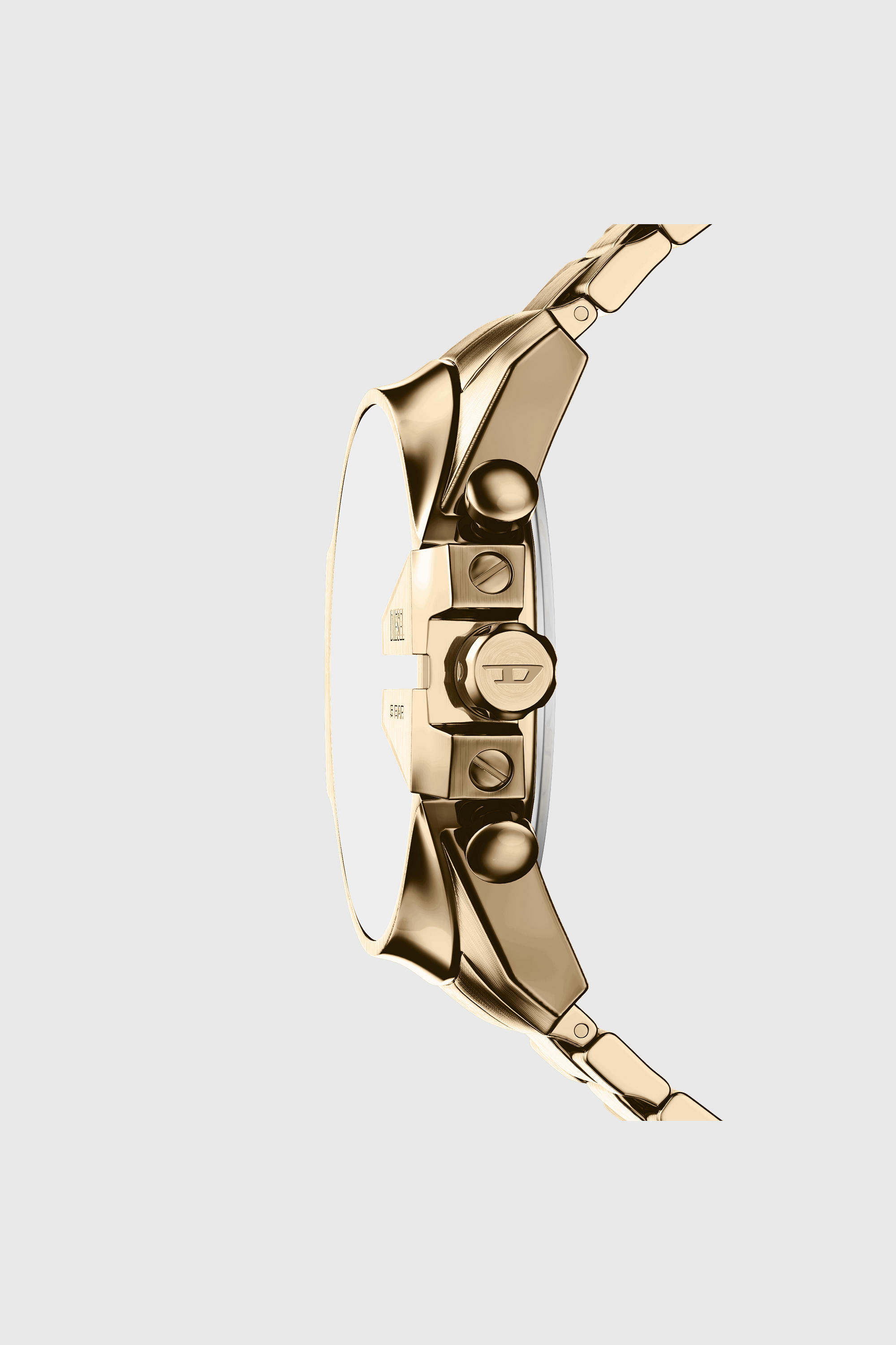 Diesel - DZ4736 WATCH, Man's Mega Chief Slim antique gold-tone stainless steel watch in Gold - 2