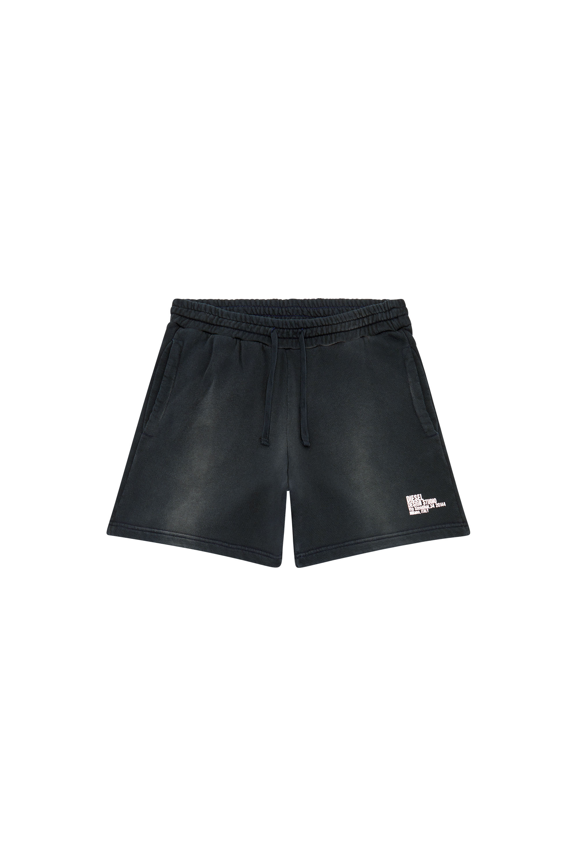 Diesel - P-STELT-N1, Man Sweat shorts with sun-faded effect in Black - Image 2