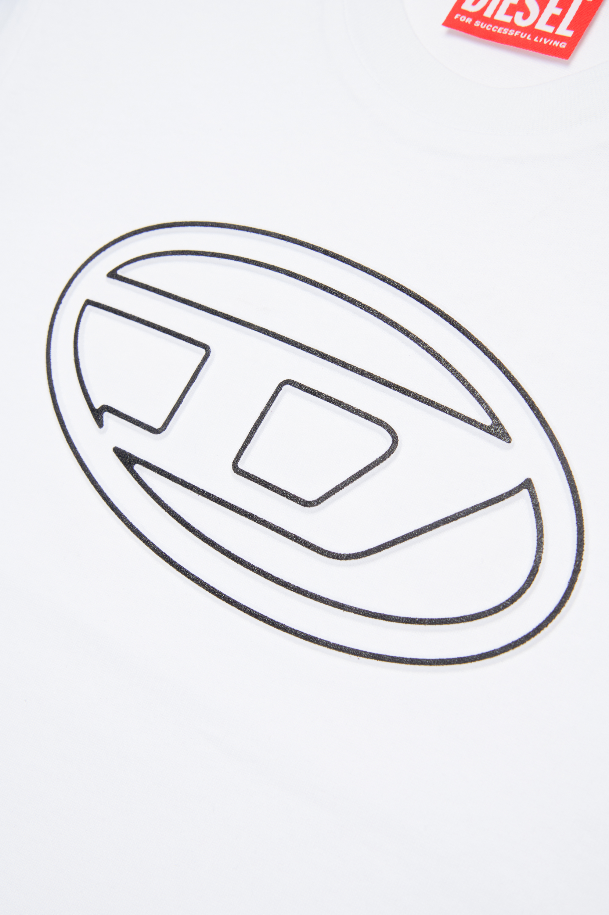 Diesel - TJUSTBIGOVAL OVER, Man T-shirt with Oval D outline logo in Black - Image 5