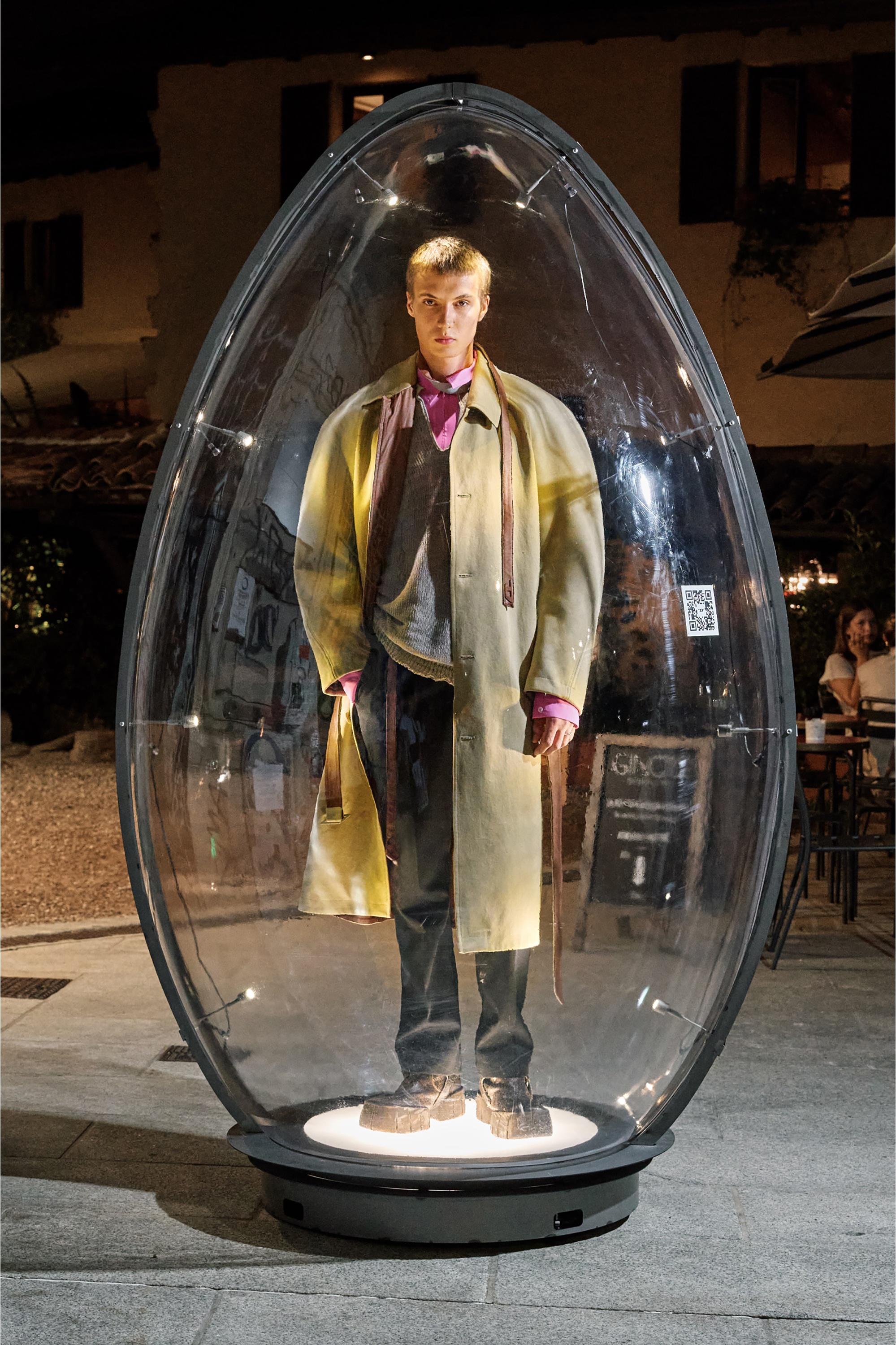 Diesel - P-NEDAR-A, Man's Tailored pants with biker belt strap in Black - 3