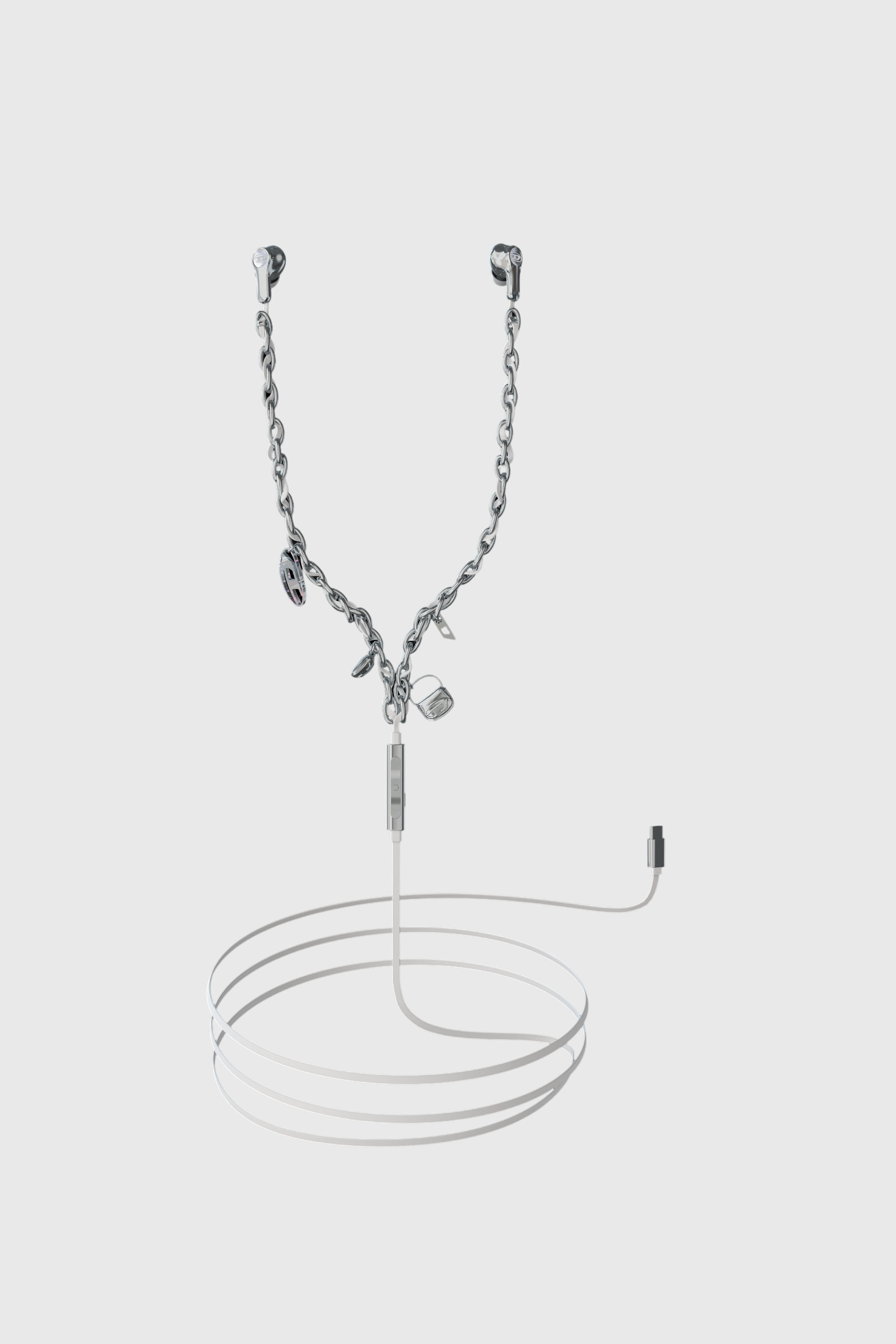 Diesel - 60458  WIRED EARBUDS WIRED EARBUDS, Unisex's Wired Earbuds and charms in Silver - 1