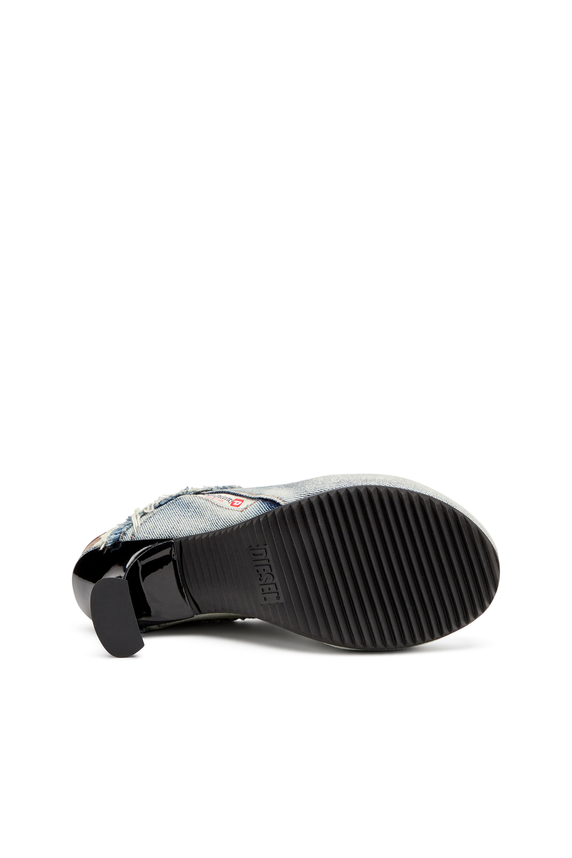 D-WOODSTOCK ML W, Light Blue Diesel - D-WOODSTOCK ML W, Woman's D-Woodstock-Frayed denim mules in Light Blue - 4