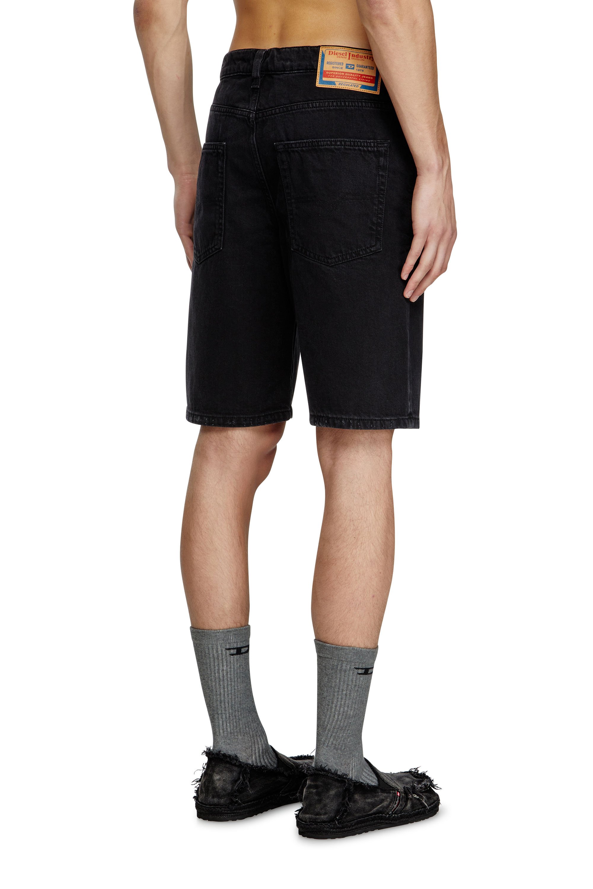 Diesel - REGULAR-SHORT, Man's Denim shorts in Black - 4