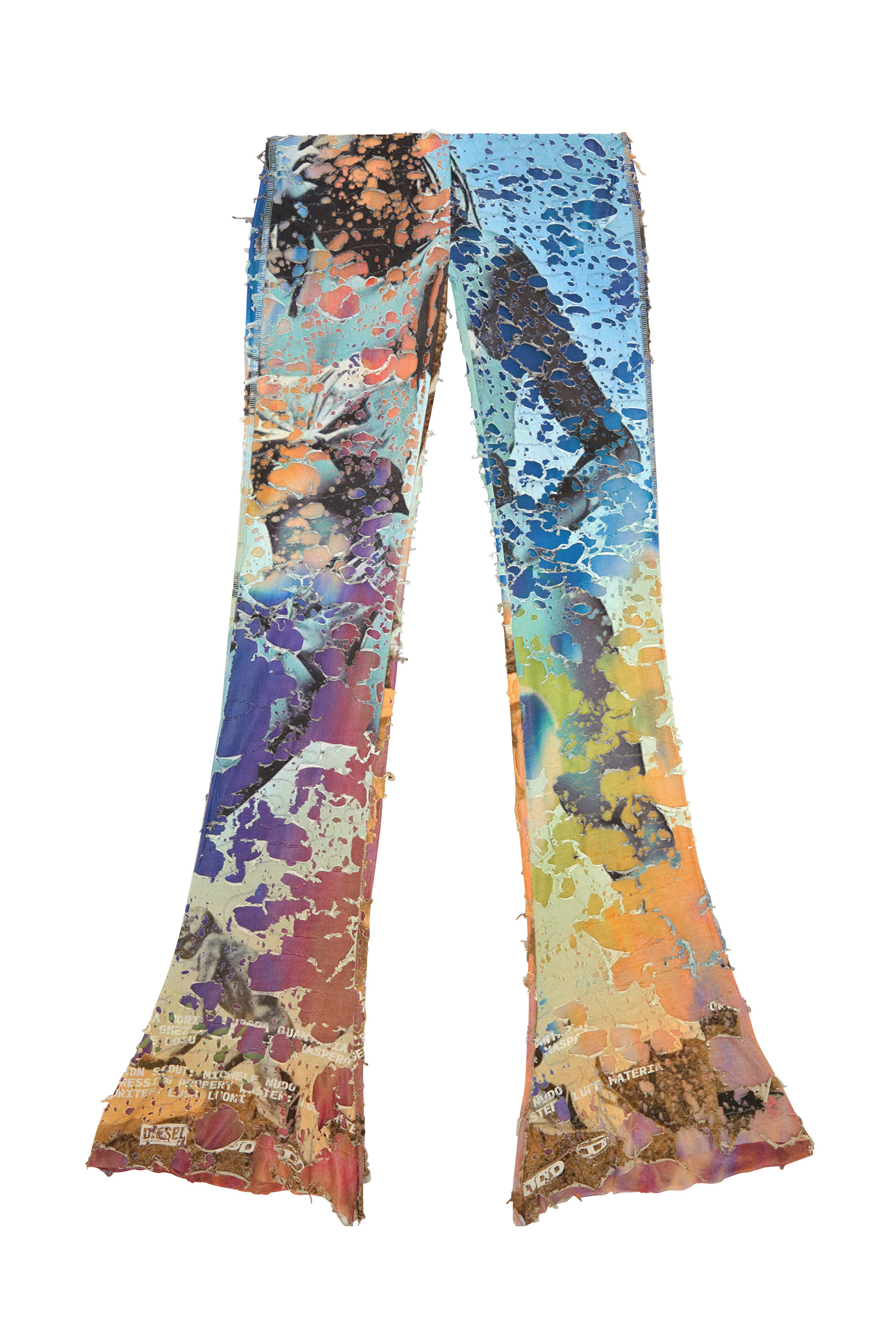 Diesel - P-MAYIM, Woman Destroyed pants with cinema prints in Multicolor - Image 3