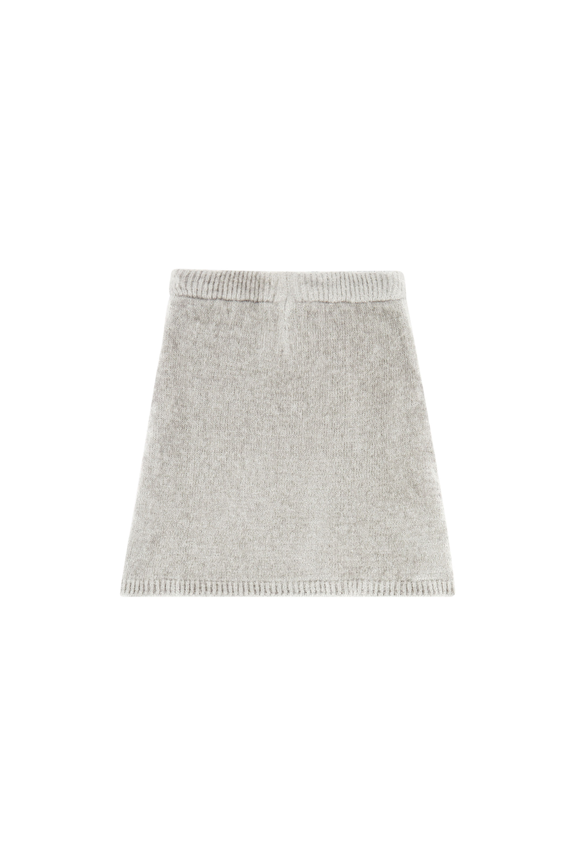 Diesel - M-CODY, Woman Short skirt in fuzzy chenille in Grey - Image 4