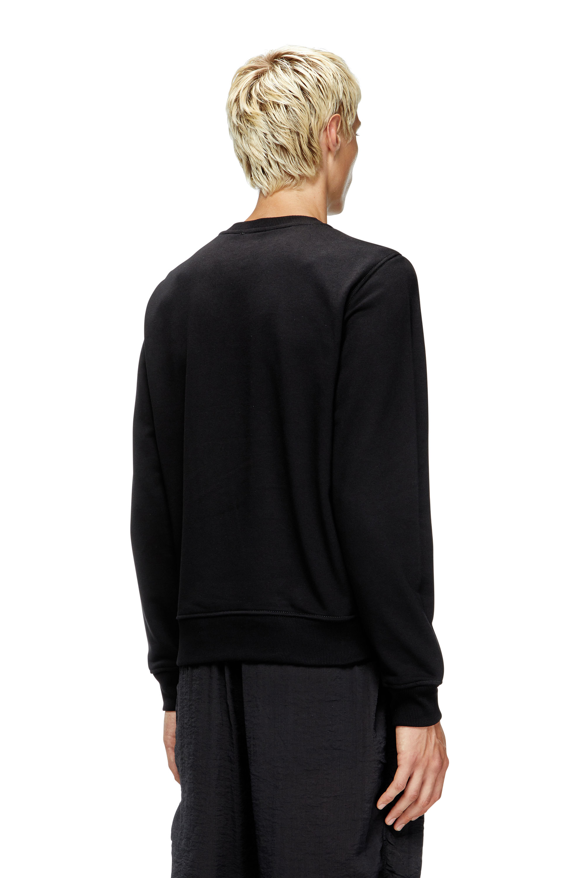 Diesel - S-GINN-T1, Man's Sweatshirt with embroidered phoenix in Black - 3