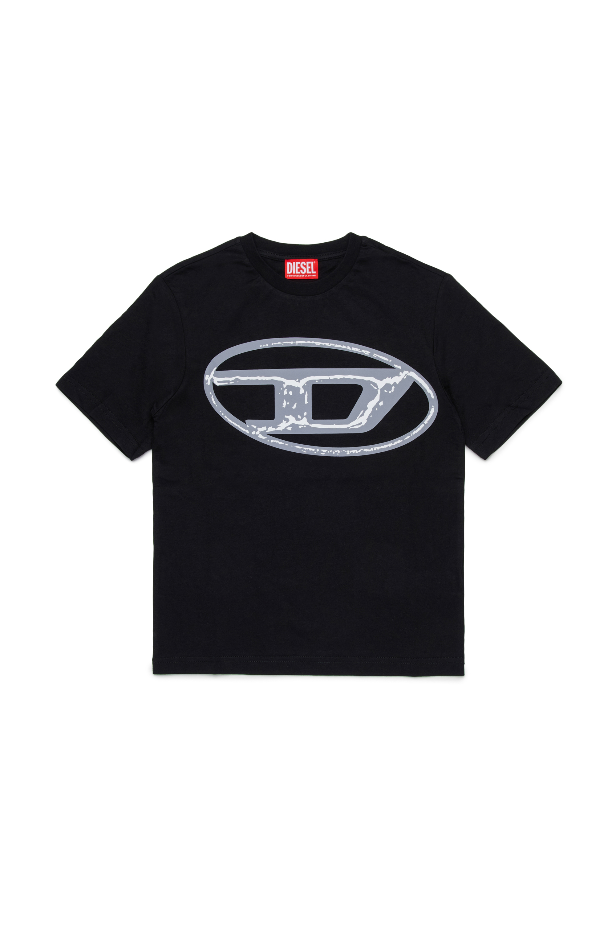 Diesel - TBONNIE OVER, Man's Cotton T-shirt with logo print in Black - 1