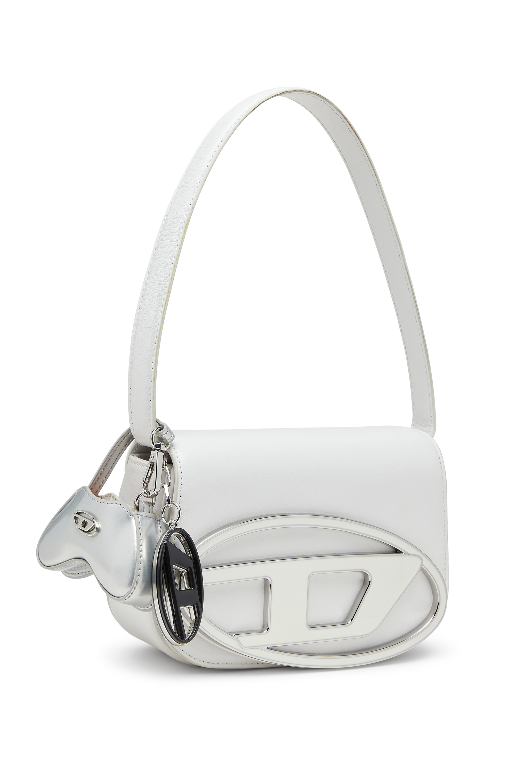 Diesel - 1DR, Woman's 1DR-Iconic shoulder bag in nappa leather in White - 6