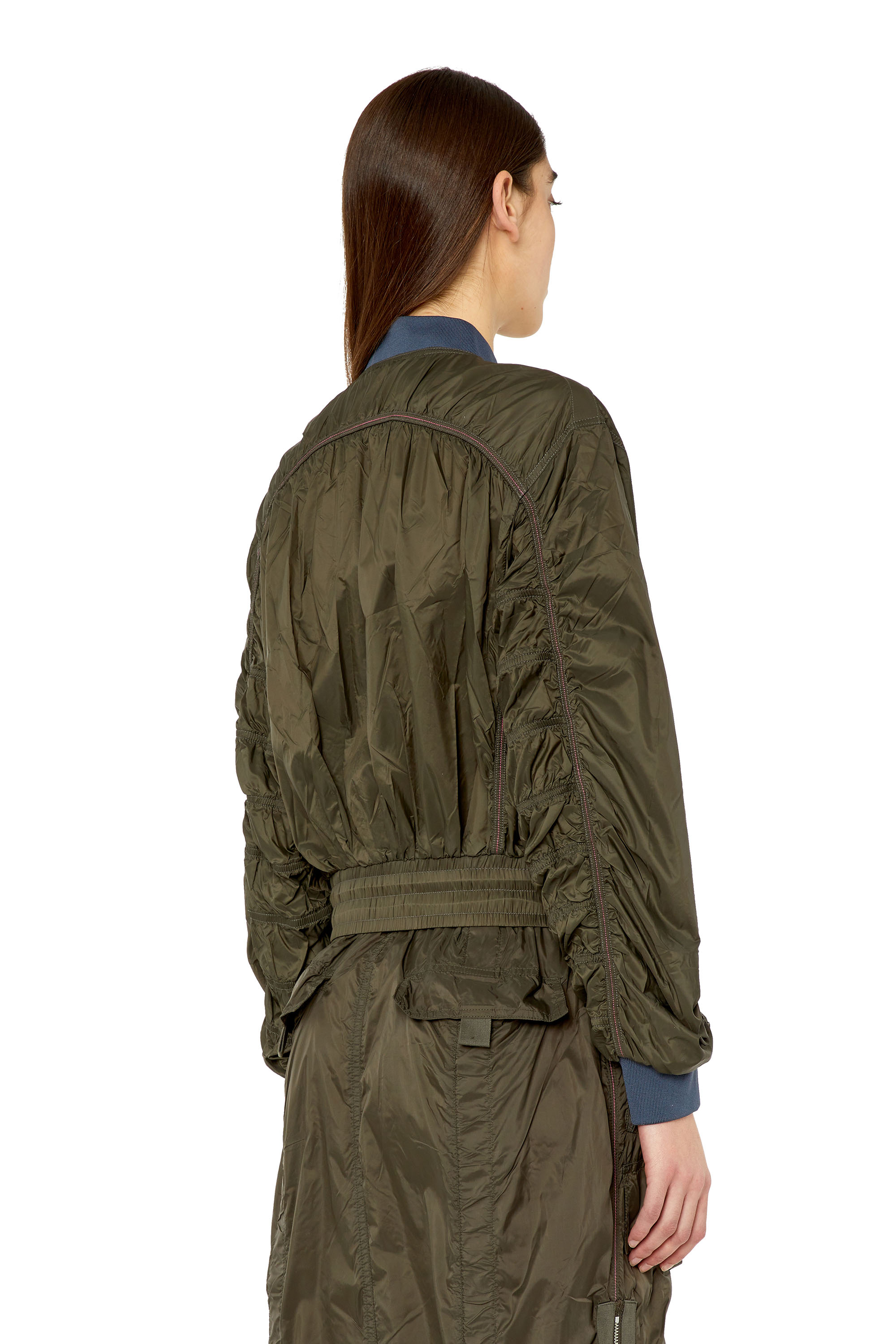 Diesel - G-NOAK, Woman Bomber jacket in light nylon in Green - Image 4