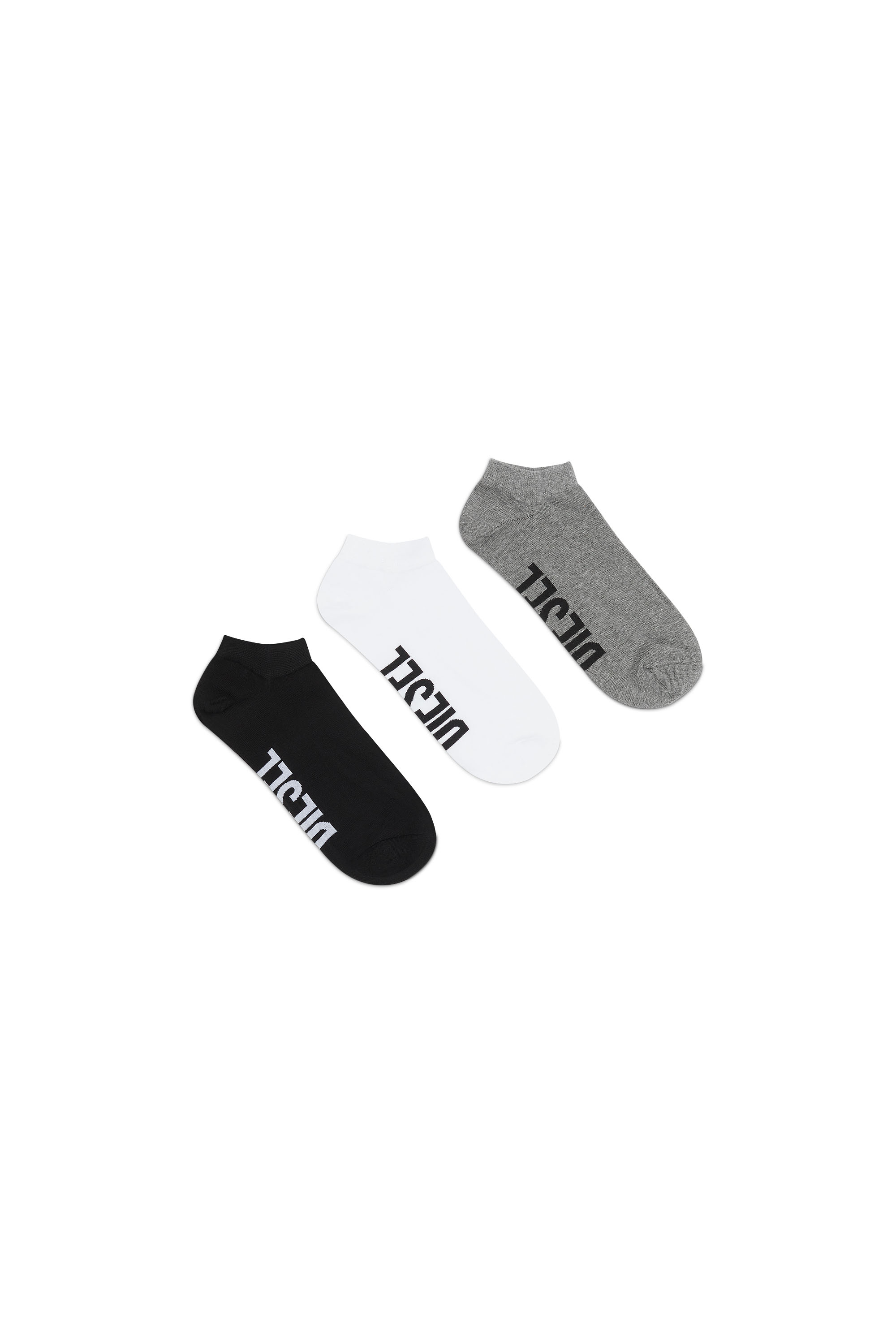Diesel - SKM-GOST-THREEPACK, Man Three-pack low-cut logo socks in Multicolor - Image 1