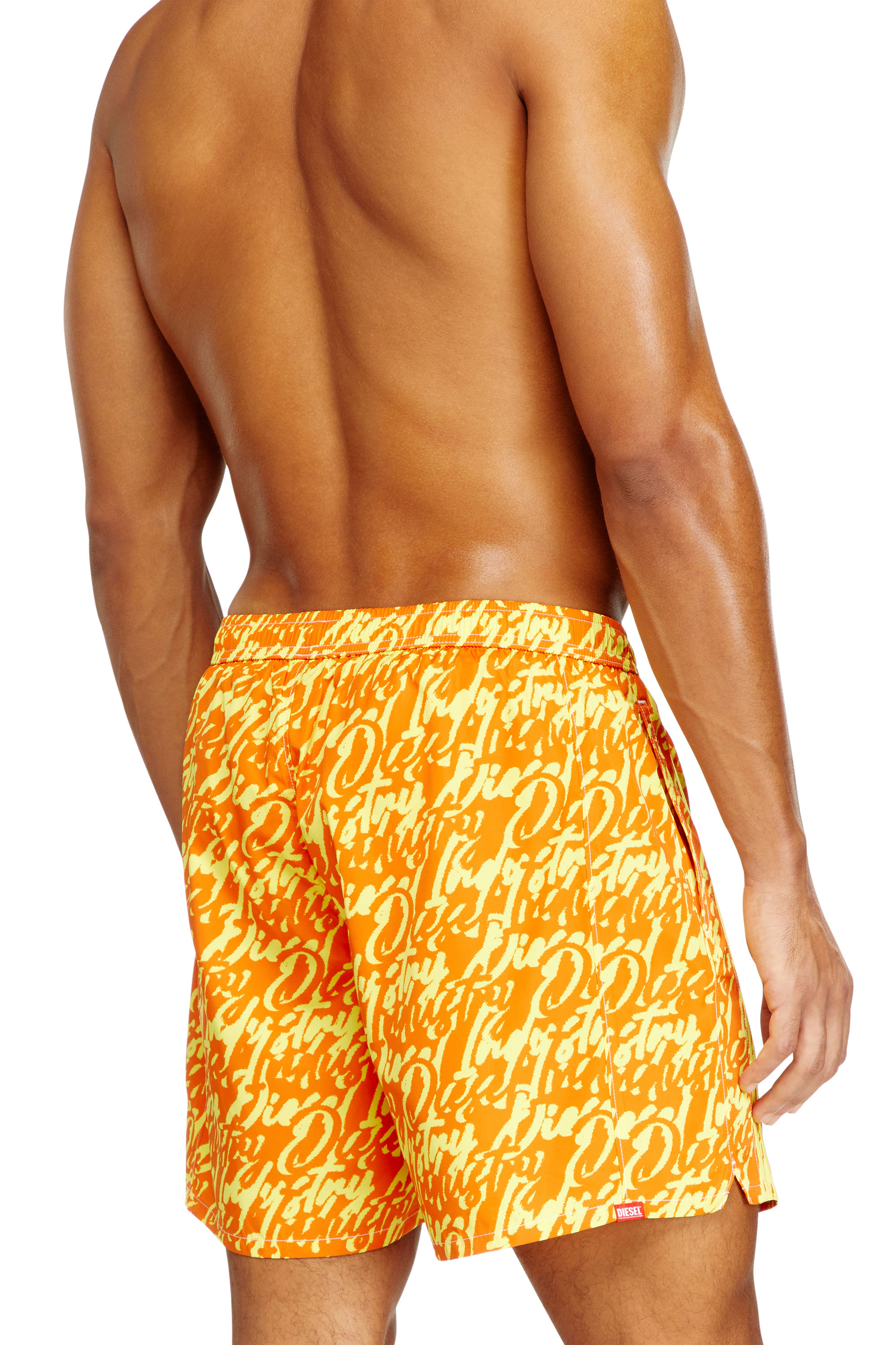 Diesel - SOCCER-41-D-POP, Man's Swim shorts with all-over logo print in null - 3