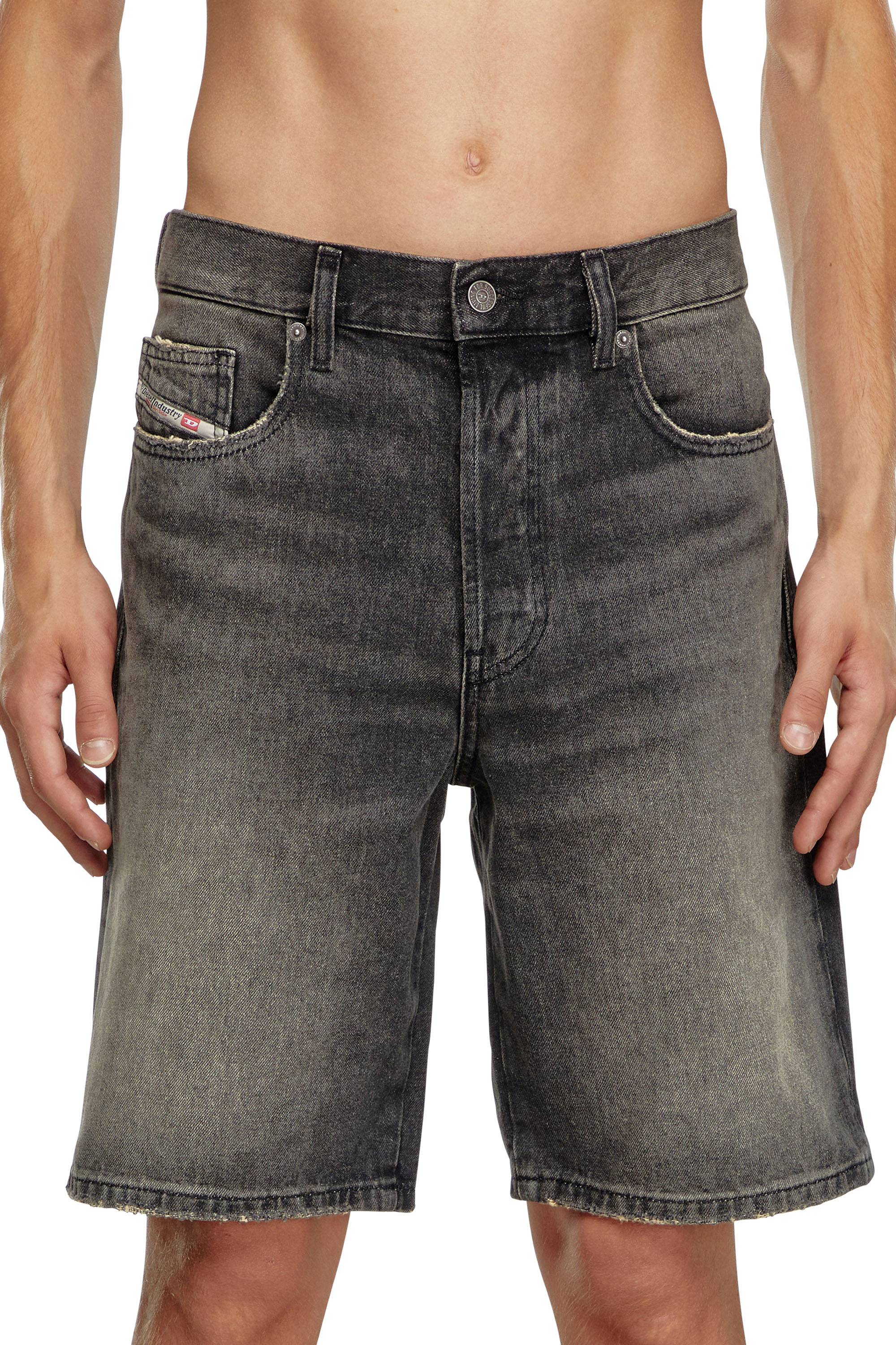 Diesel - REGULAR-SHORT, Man's Denim shorts in Black - 5