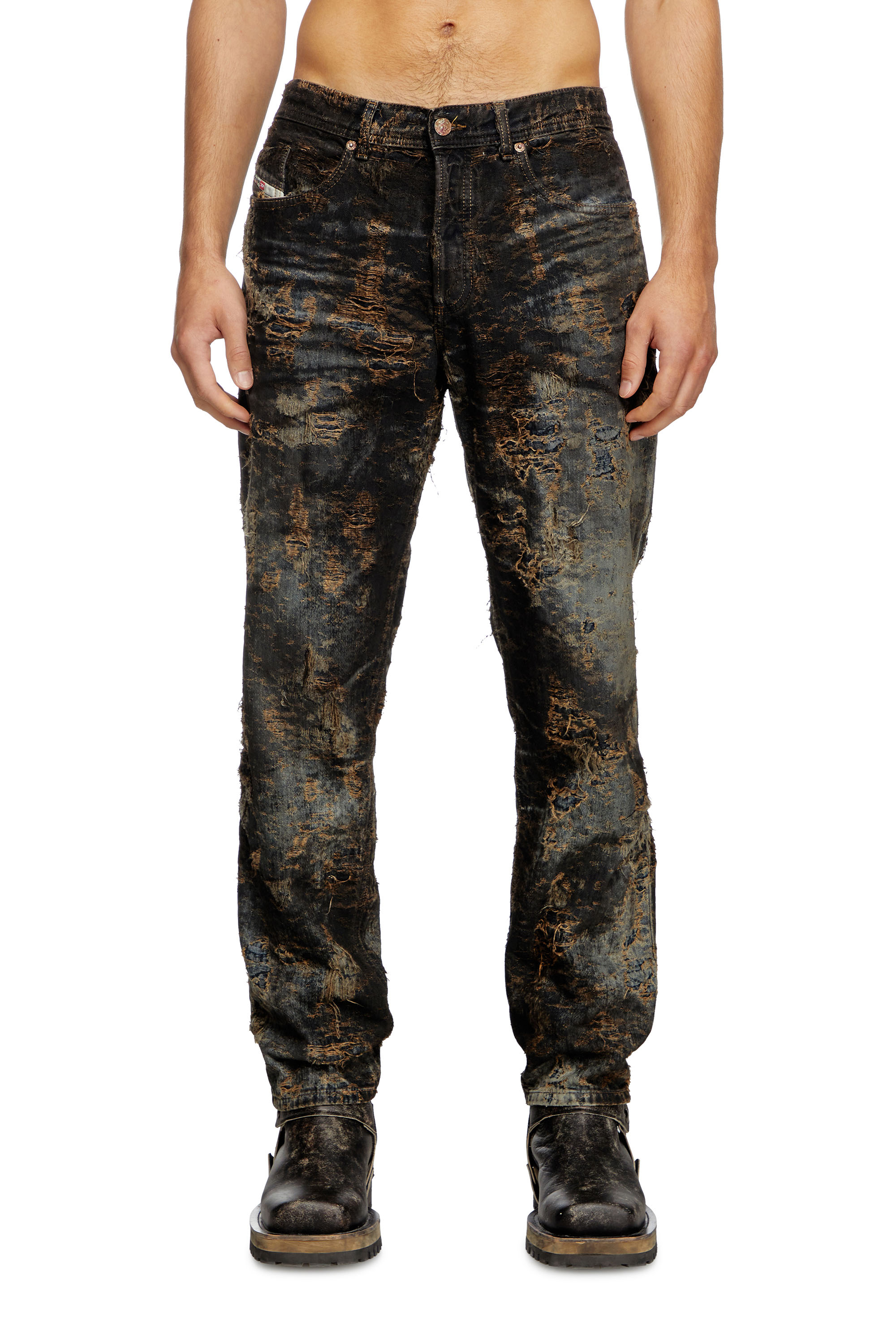 Diesel - Man Tapered Jeans 2023 D-Finitive 0ABCW, Black/Dark grey - Image 2