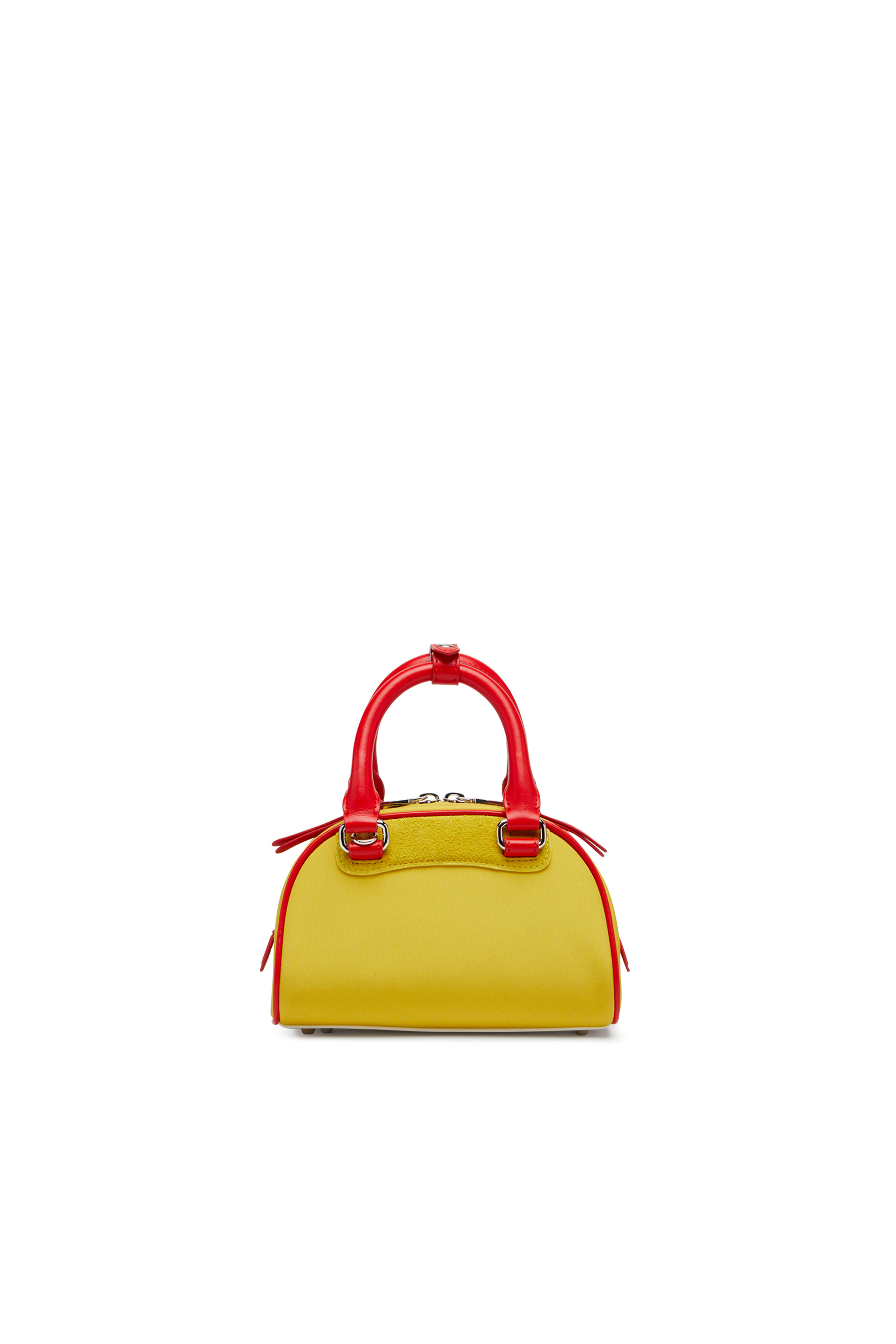 Diesel - 1DR DOME CROSSBODY, Woman's 1DR Dome-Colour-block mini bowling bag in Yellow - 2