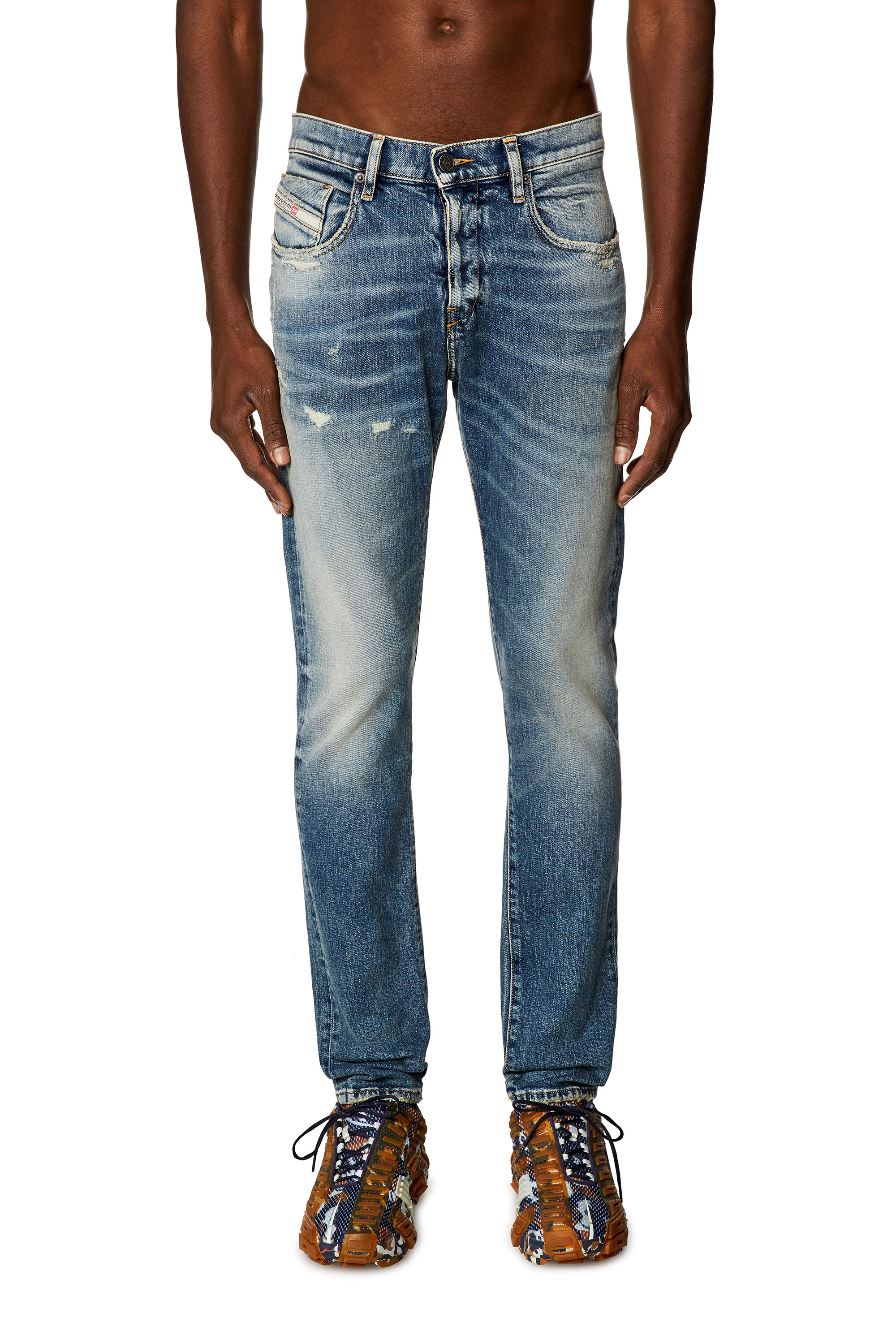 Diesel - Man Slim Jeans 2019 D-Strukt E07L1, Medium blue - Image 2