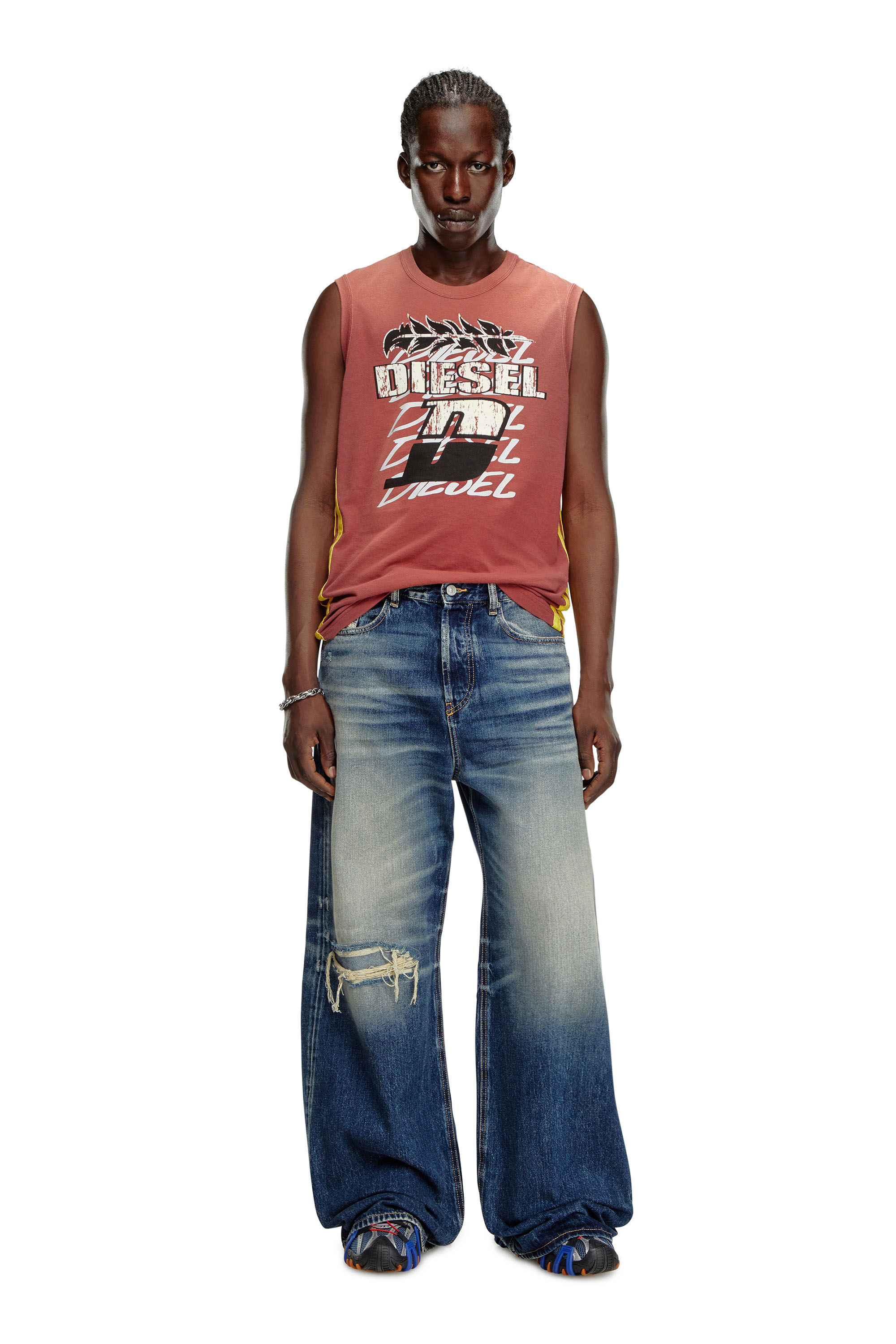 Diesel - Man's Relaxed Jeans D-Rise 09J95, Dark Blue - 2