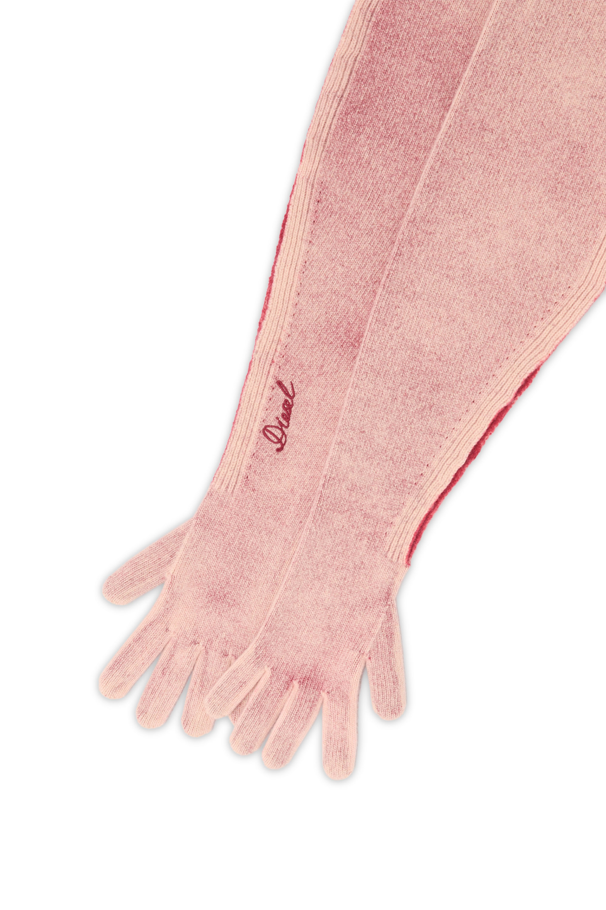 Diesel - K-EVIN, Unisex's Hybrid glove-scarf in two-tone wool in Pink - 2