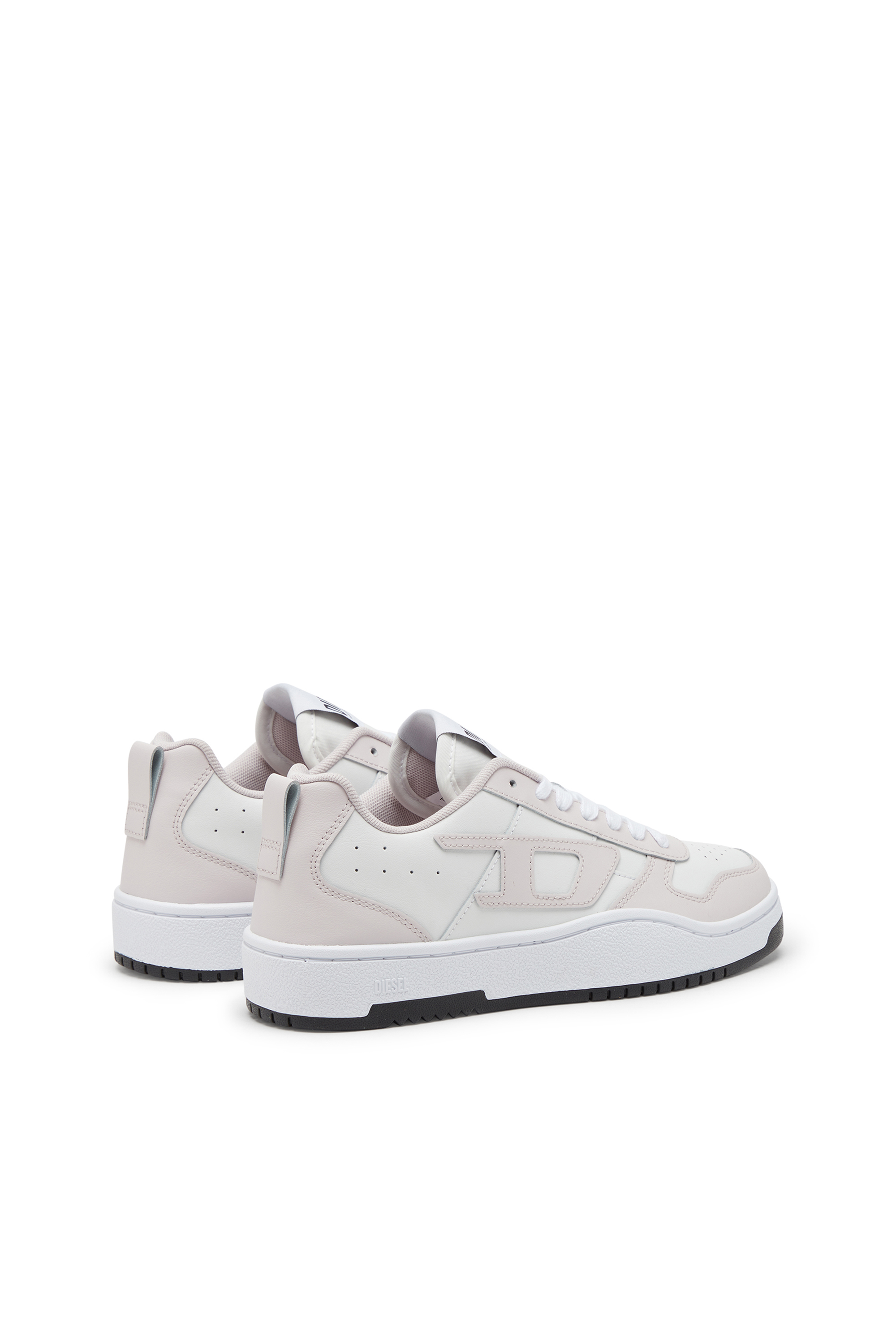 Diesel - S-UKIYO V2 LOW W, Woman's S-Ukiyo Low-Low-top sneakers in leather and nylon in White/Pink - 3