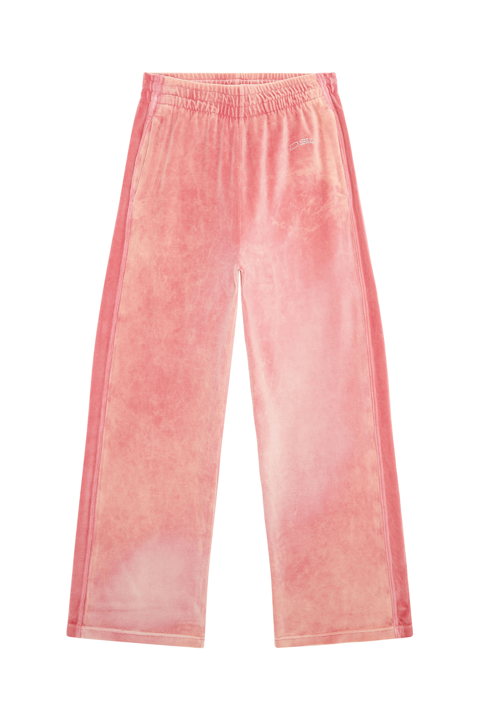 Diesel - P-MARTYN, Woman Acid-wash chenille wide-leg sweatpants in Pink - Image 5