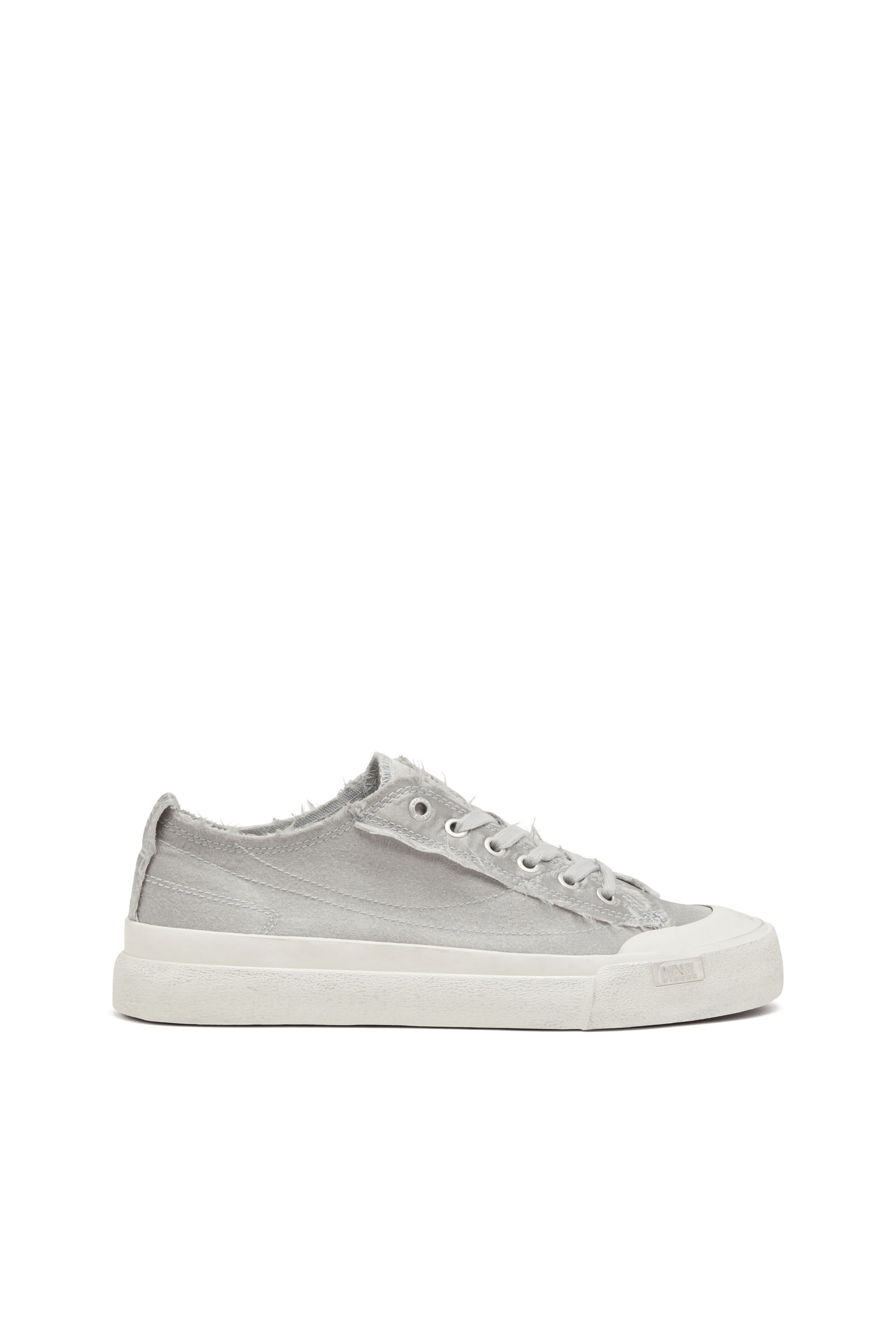 Diesel - S-ATHOS LOW W, Woman's S-Athos Low-Sneakers in distressed satin in Light Grey - 1