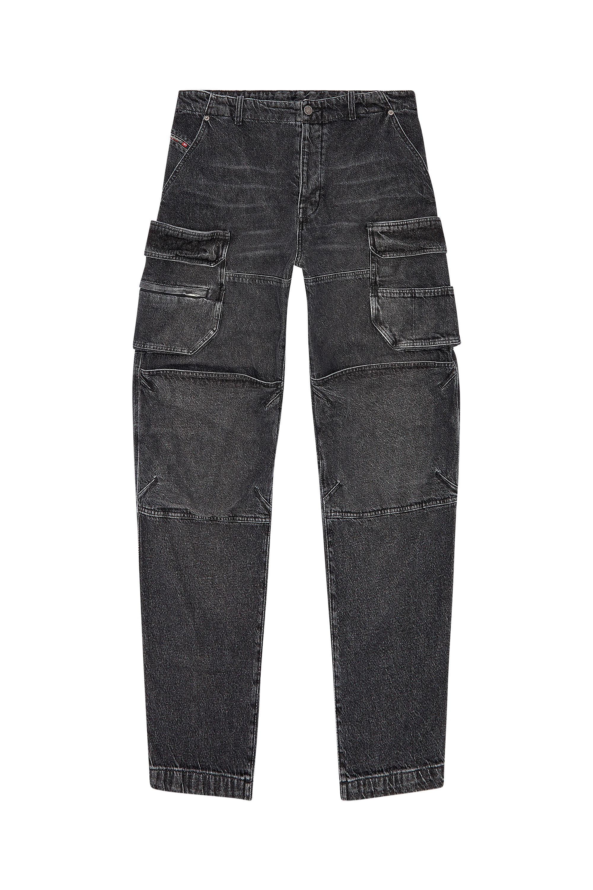 Diesel - Straight Jeans D-Fish 0HLAA, Black/Dark grey - Image 5