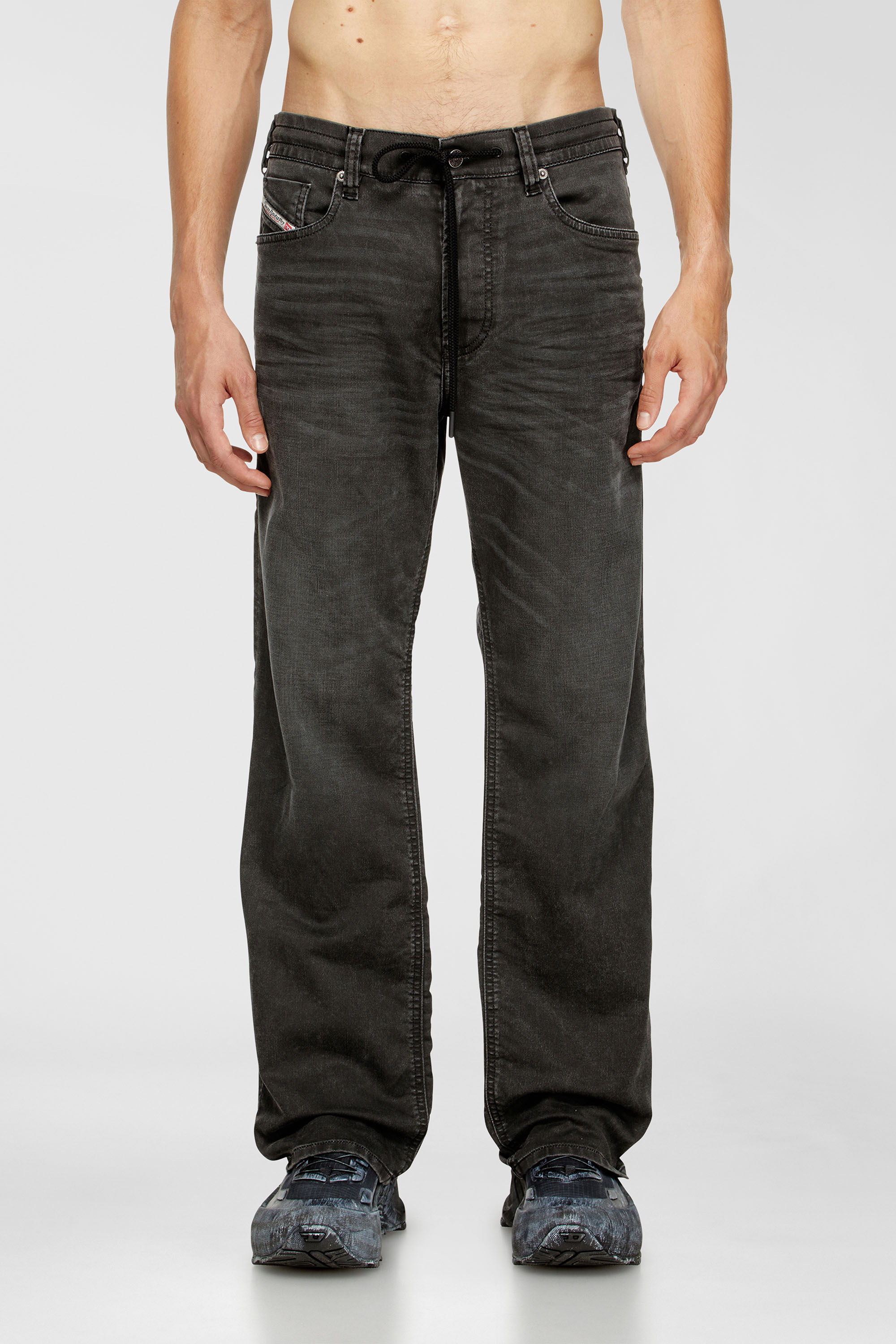 Diesel - Man's Relaxed 2080 D-Reel Joggjeans&reg; 09J75, Black/Dark grey - 2
