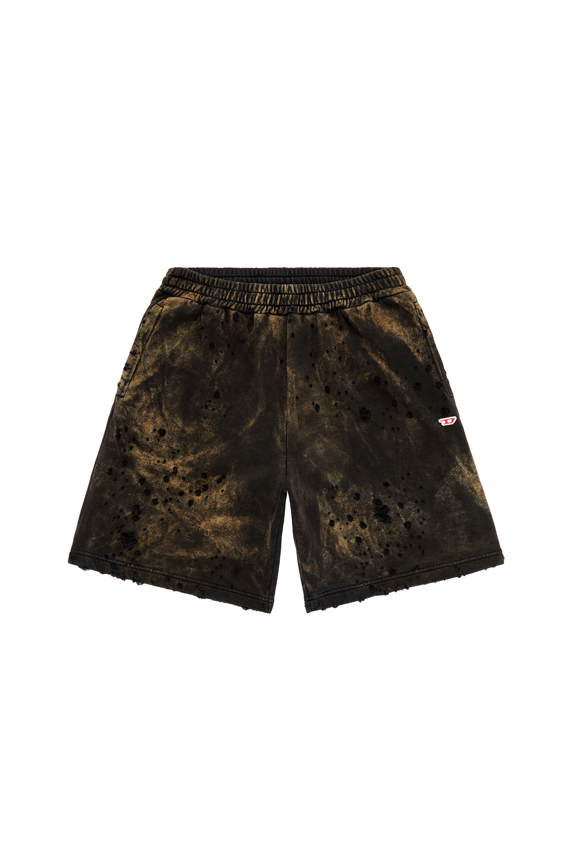 Diesel - P-CROWN-N2, Man Distressed shorts with marbled effect in Multicolor - Image 3