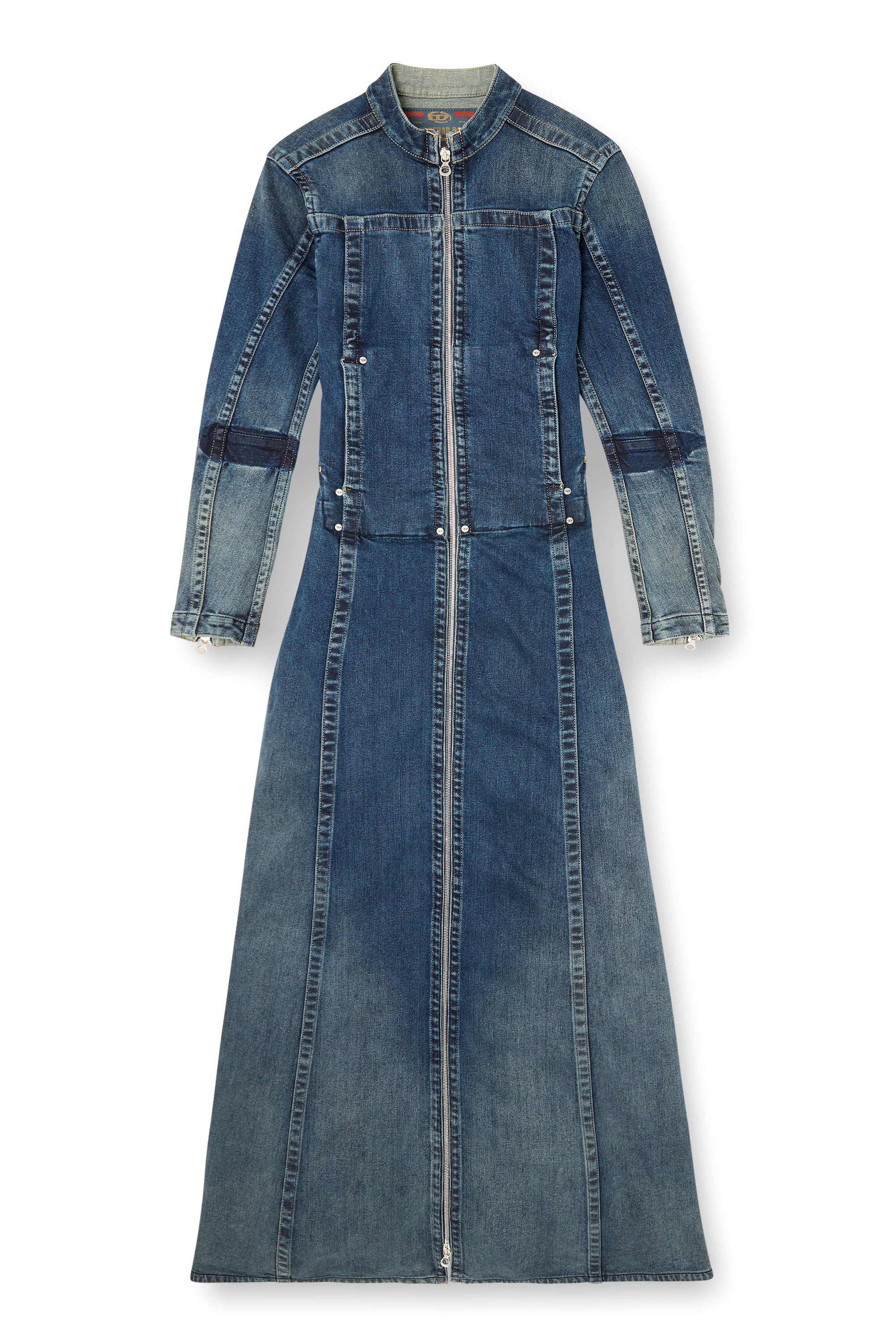 Diesel - DE-RO1-RE-FSG, Woman's Maxi dress in Rehab denim in Dark Blue - 2
