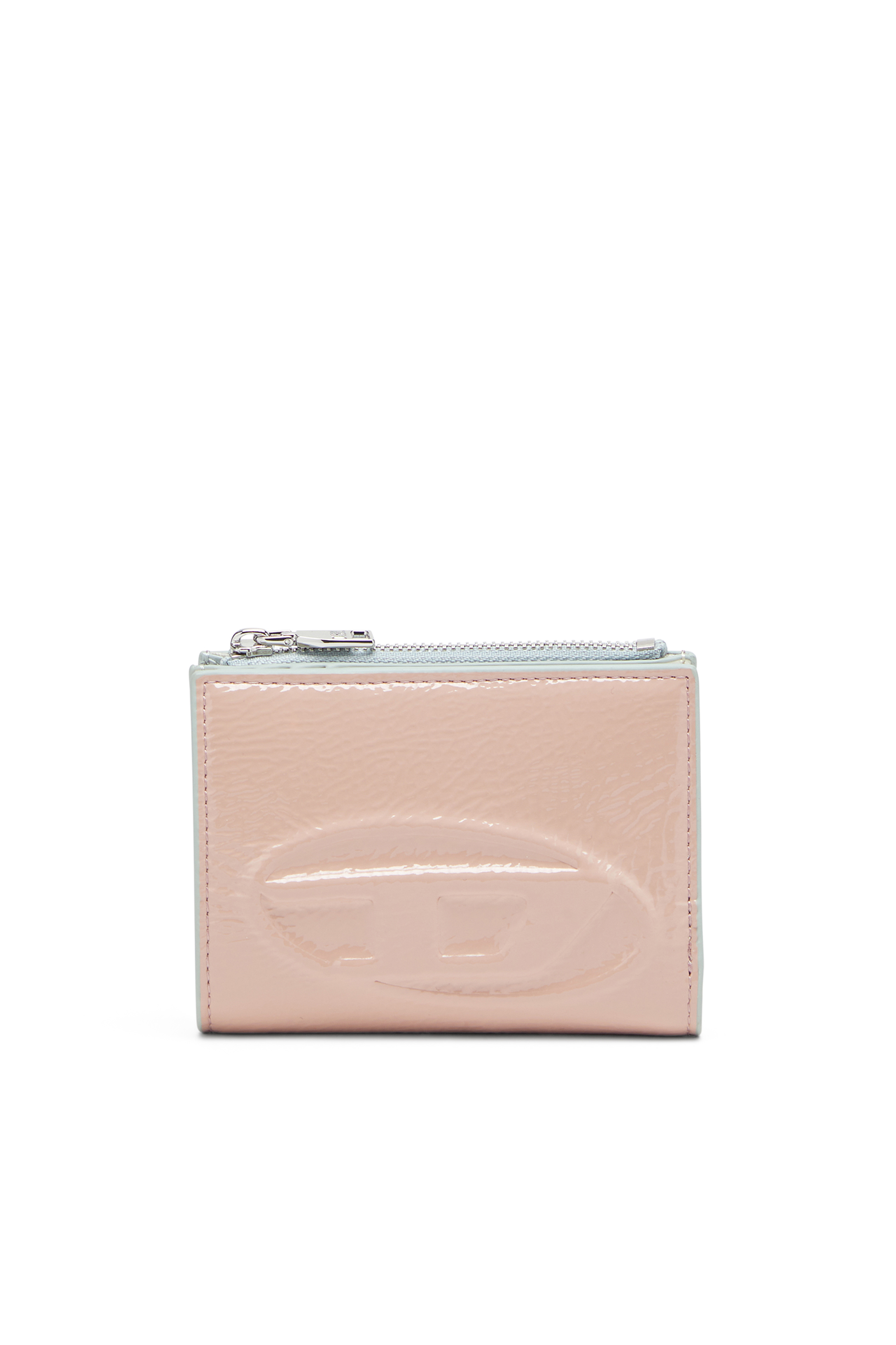 Diesel - 1DR BI-FOLD ZIP II, Woman's Small wallet with patent-effect finish in Pink - 1