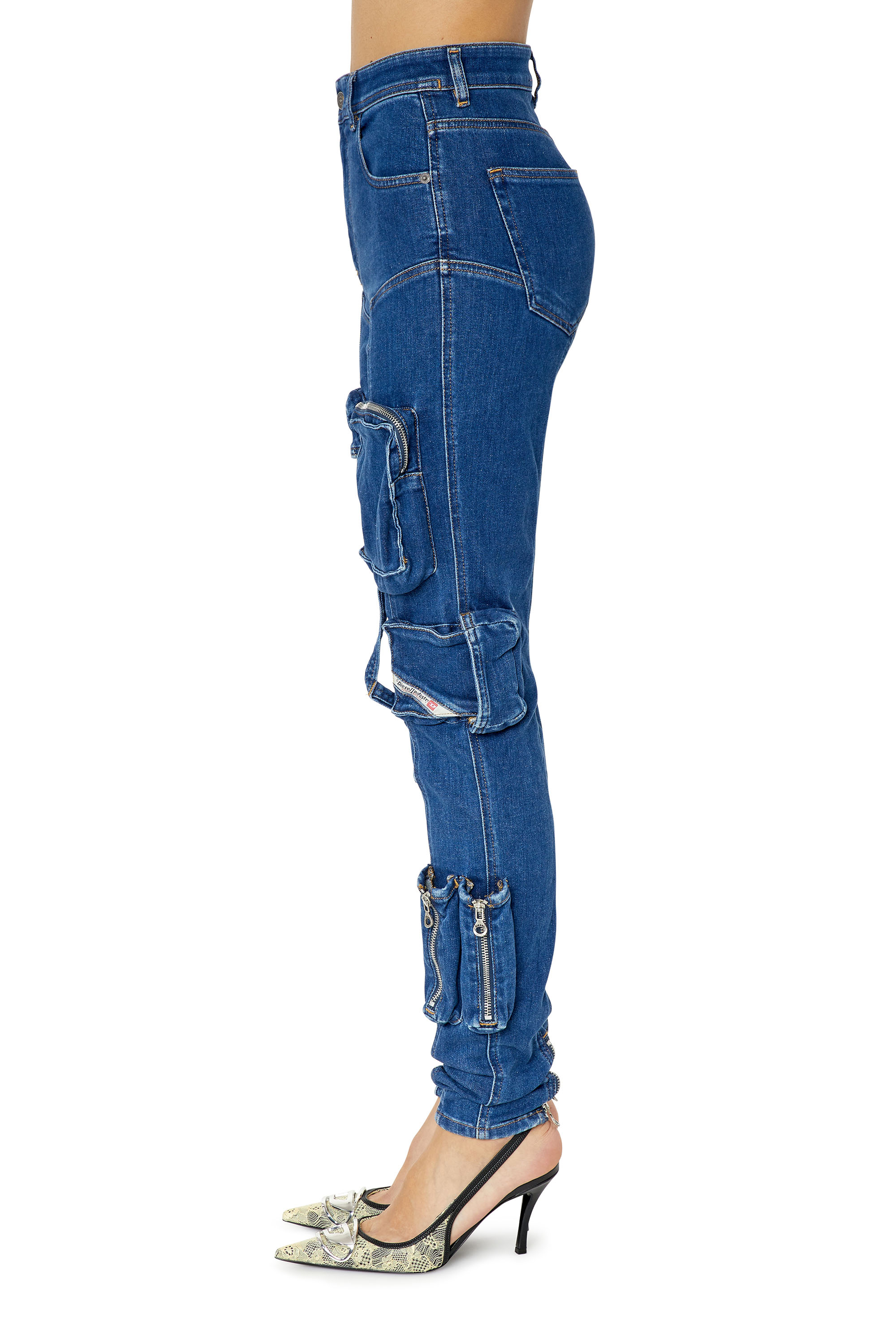 Diesel - Super skinny Jeans 1984 Slandy-High 09F28, Dark Blue - Image 6