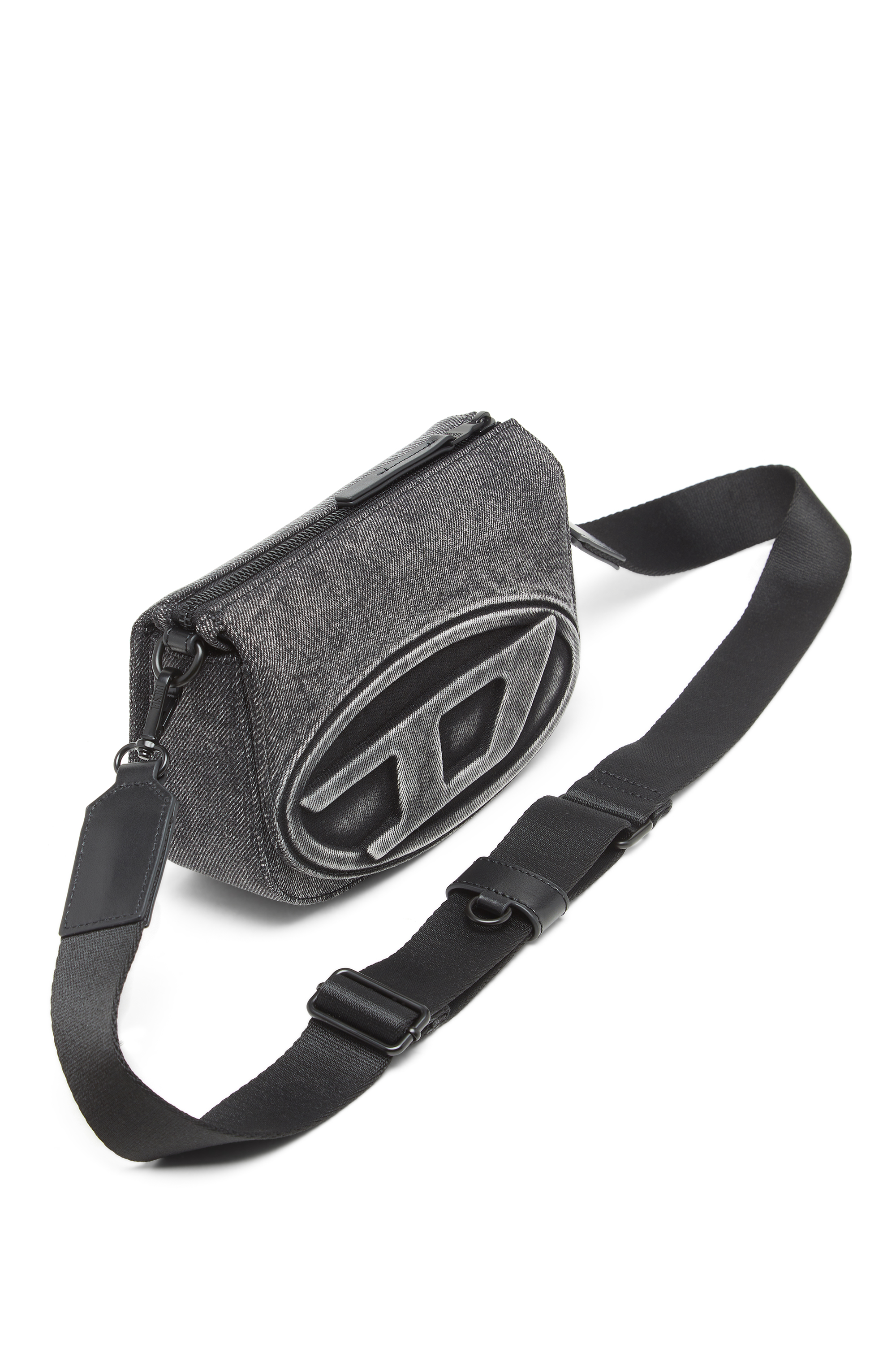 Diesel - 1DR CAMERA BAG, Unisex's 1DR-Camera bag in washed denim in Grey Jeans - 5