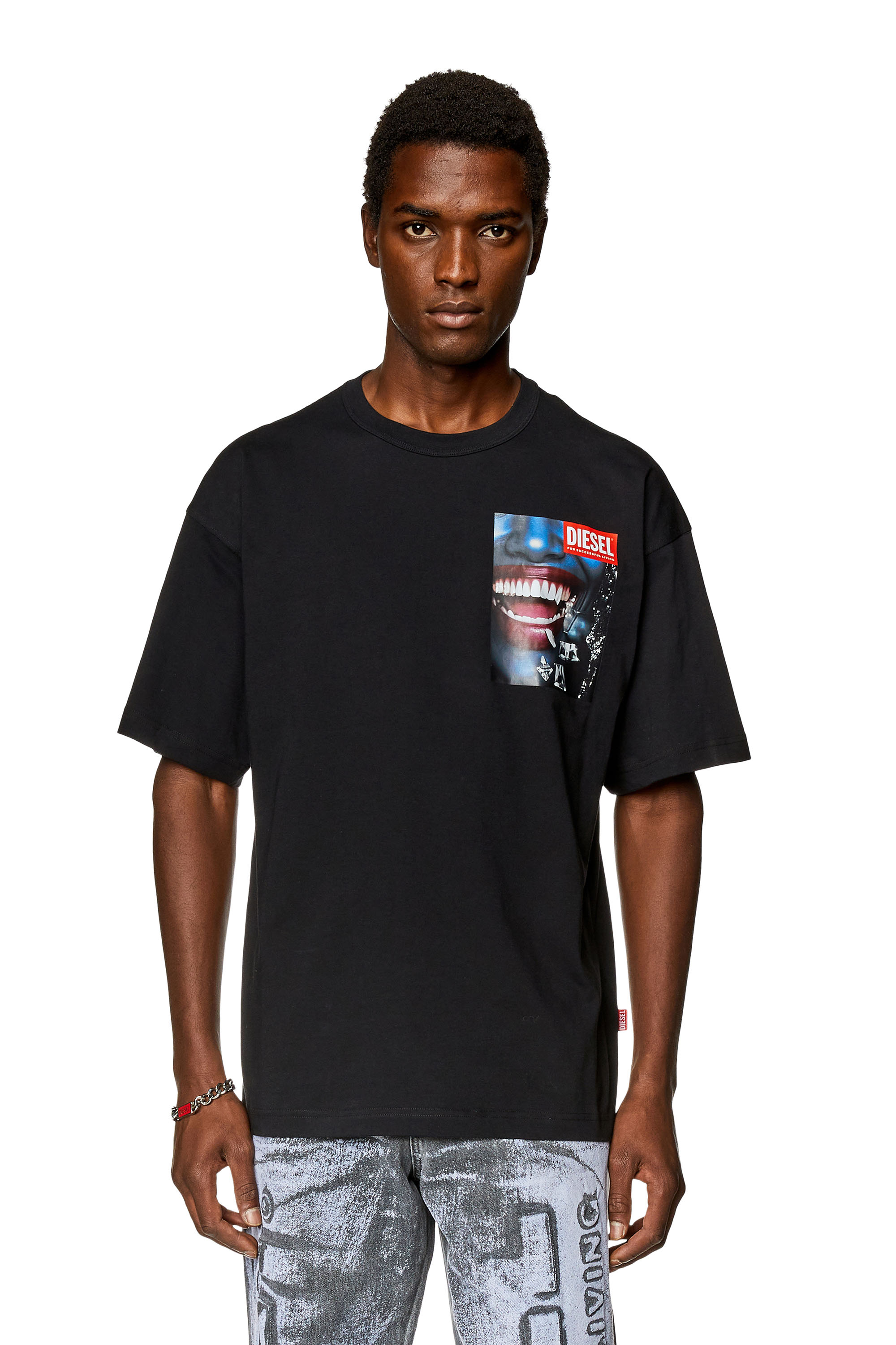Diesel - T-NABEL-FACE, Black - Image 1