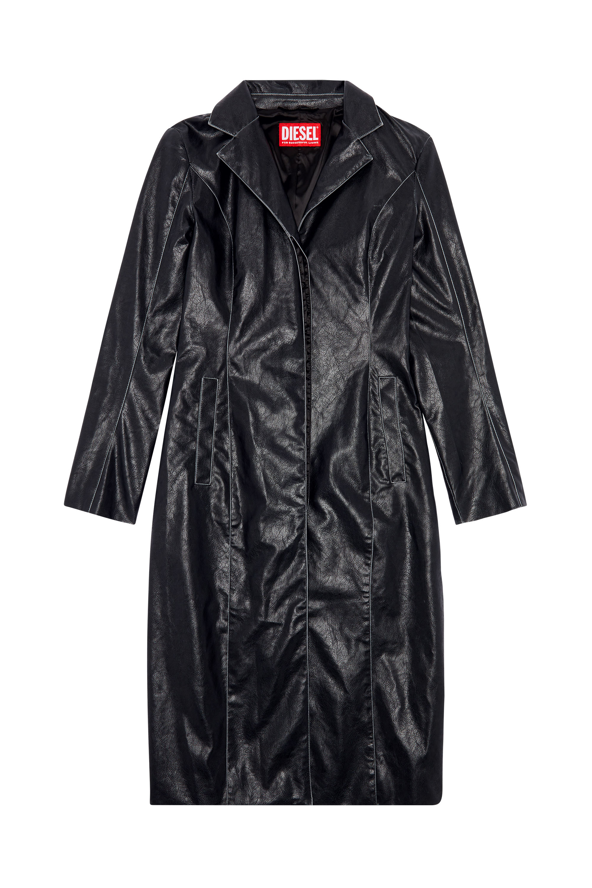 Diesel - G-FILAR, Woman Trench coat in supple technical fabric in Black - Image 4