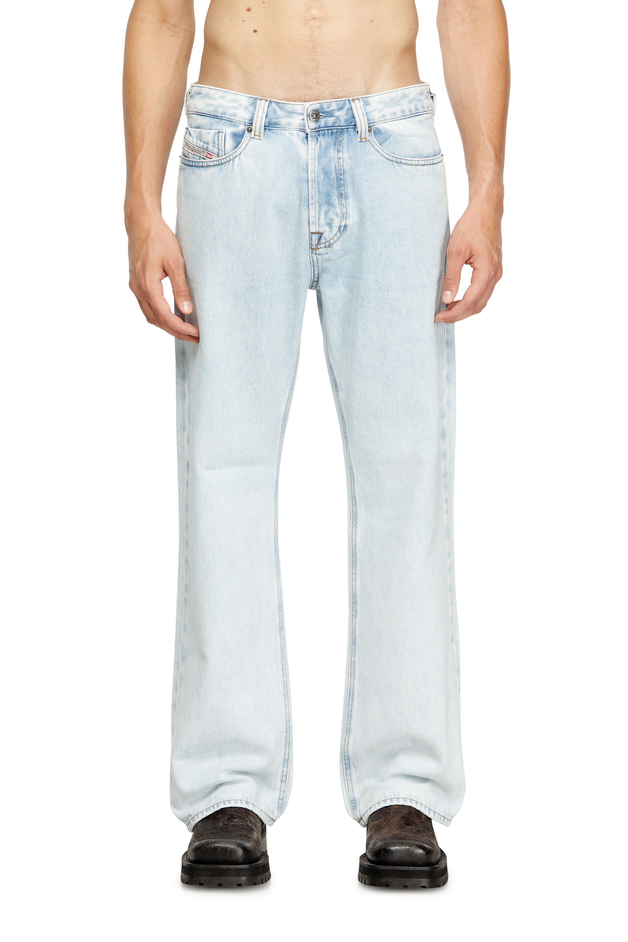 Relaxed Jeans 1980 D-Eeper 09M74, Light Blue Diesel - Man's Relaxed Jeans 1980 D-Eeper 09M74, Light Blue - 3