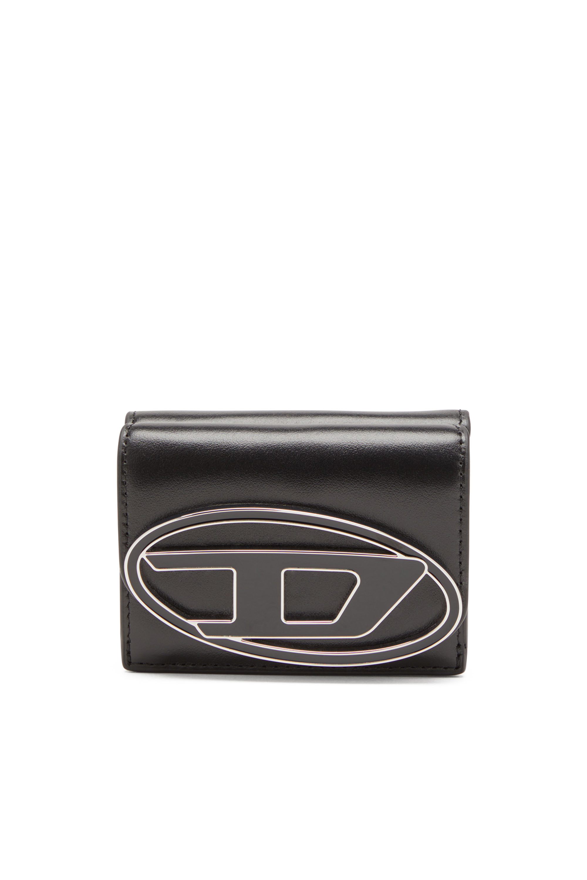 Diesel - 1DR TRI FOLD COIN XS II, Woman Tri-fold wallet in leather in Black - Image 1