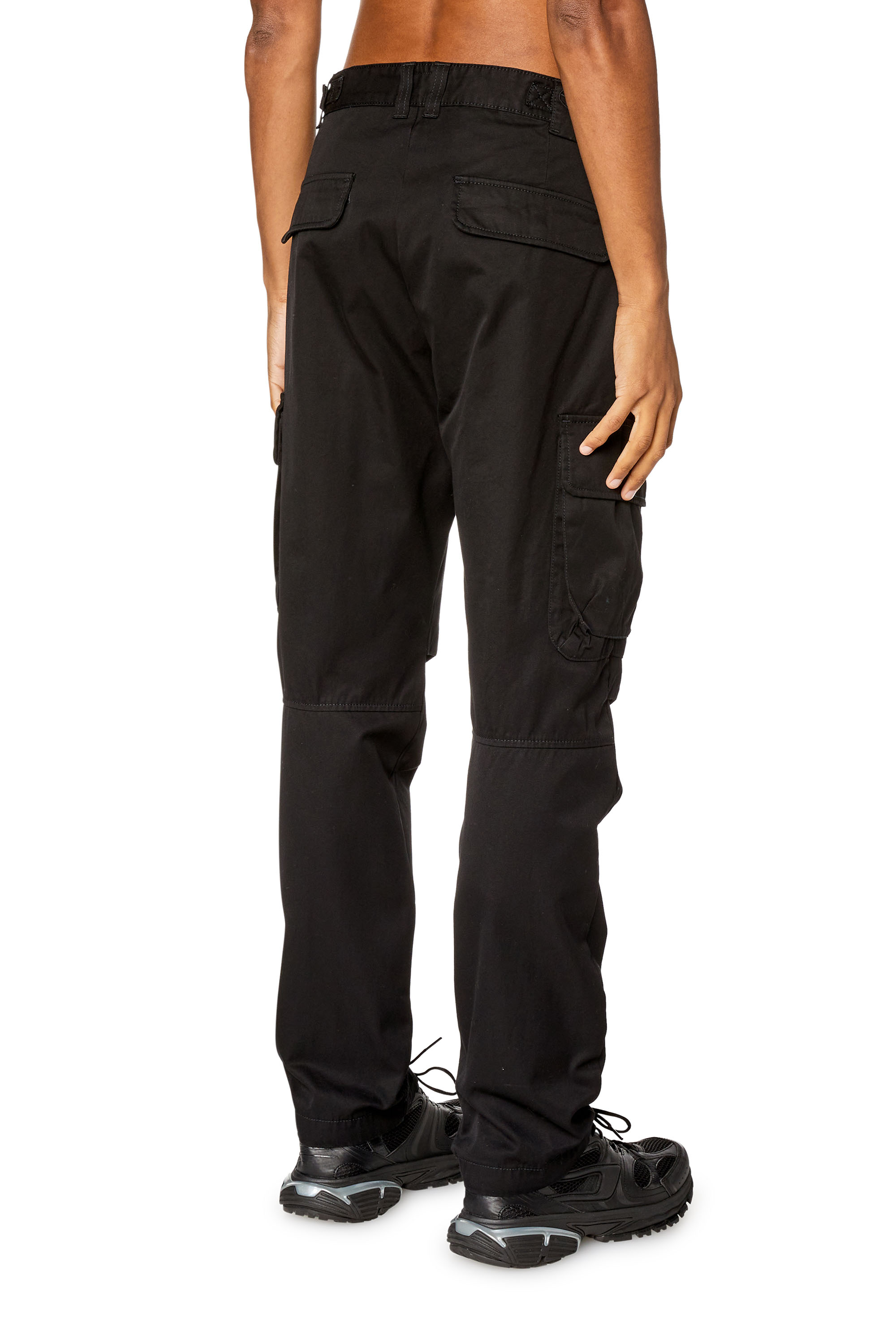 Diesel - P-ARGYM, Man Twill cargo pants in organic cotton in Black - Image 4