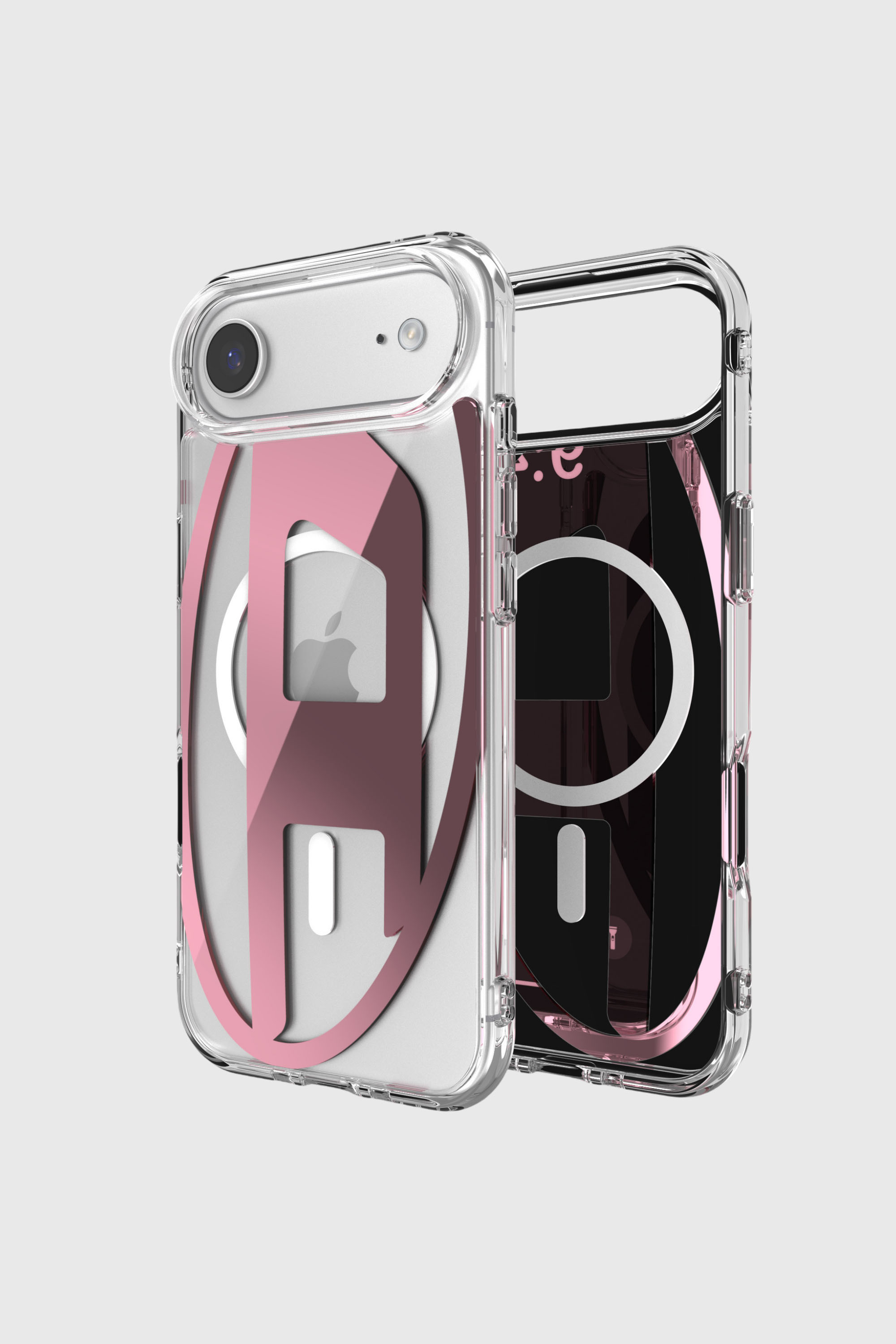 Diesel - 60420 AOP CASE, Unisex's Oval D metallic case with magsafe for iPhone 17 Air in Pink - 1