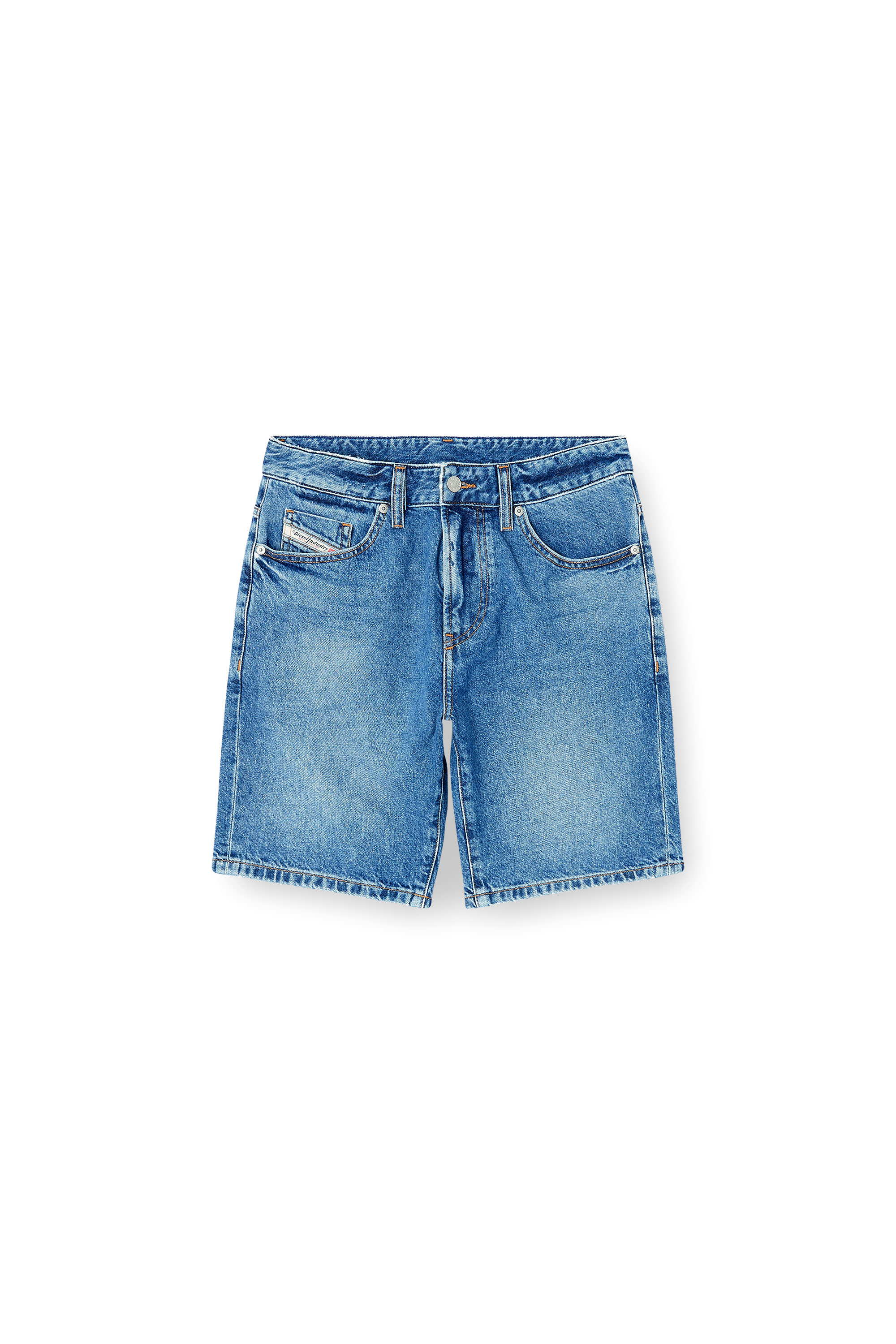 Diesel - D-FIN, Man's Slim shorts in clean-wash denim in Blue - 2