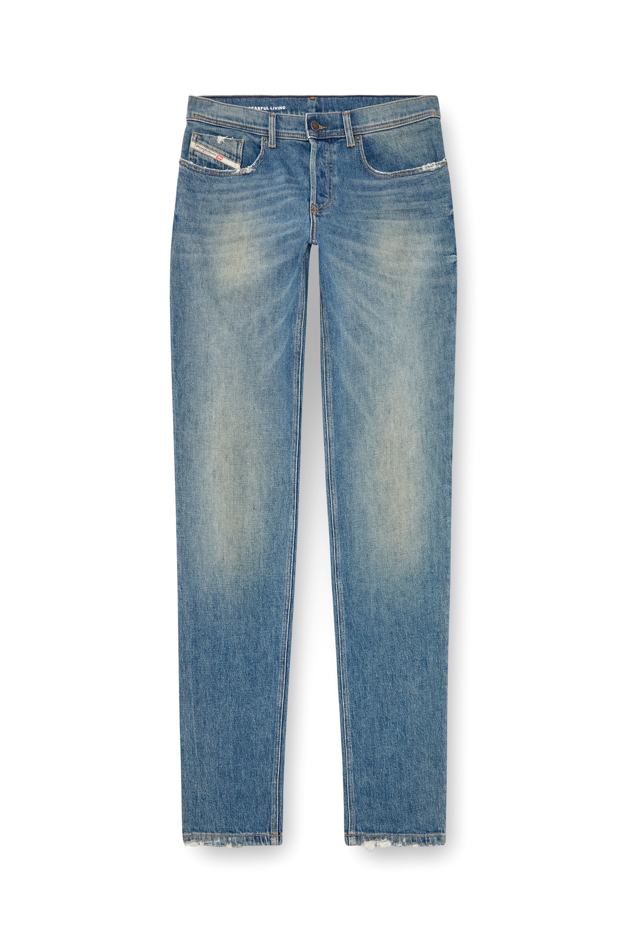 Diesel - Man's Tapered Jeans 2023 D-Finitive 0GRDB, Light Blue - 3