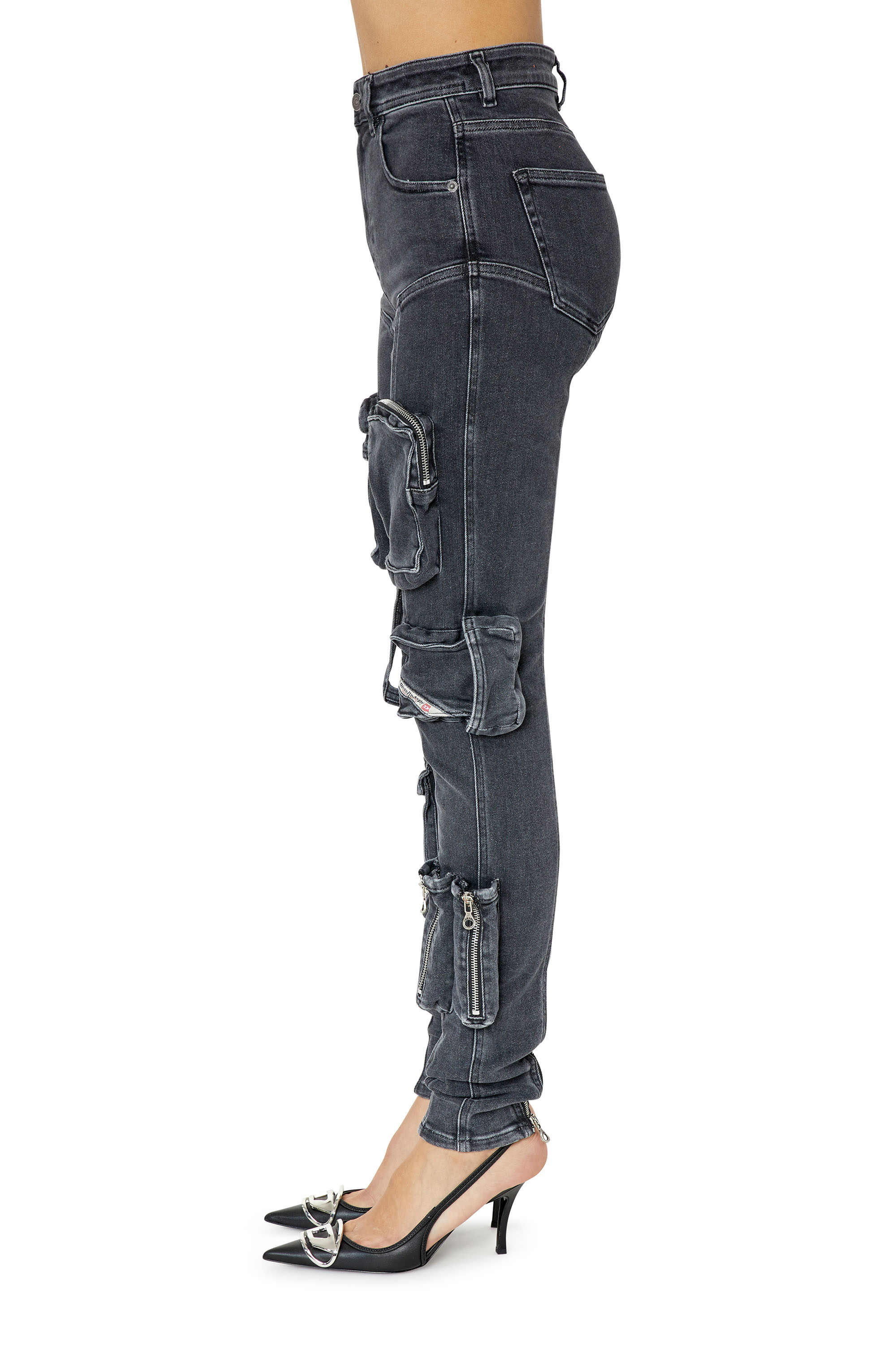 Diesel - Super skinny Jeans 1984 Slandy-High 09F27, Black/Dark grey - Image 6