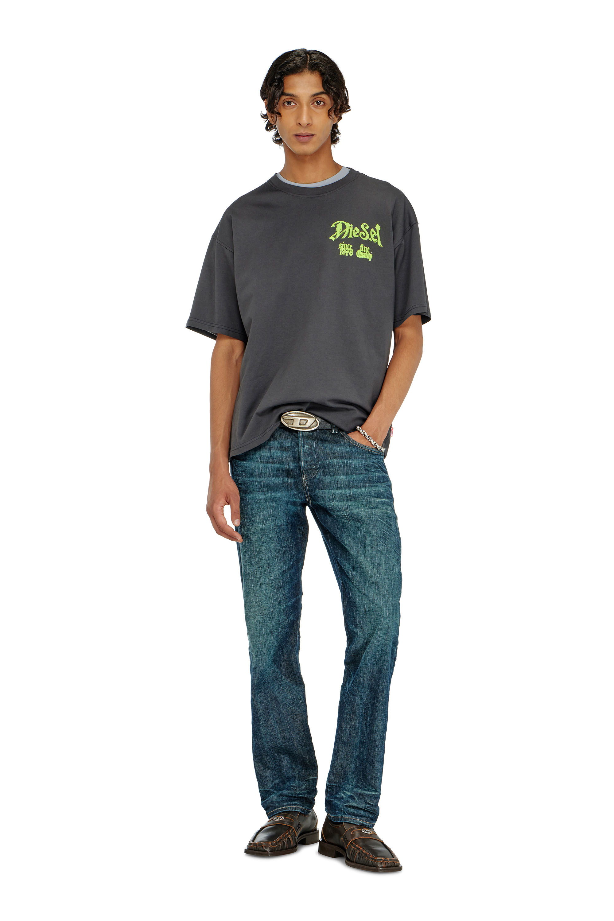 Diesel - T-BOXT-AA2, Man's Cotton T-shirt with flock graphic in null - 2