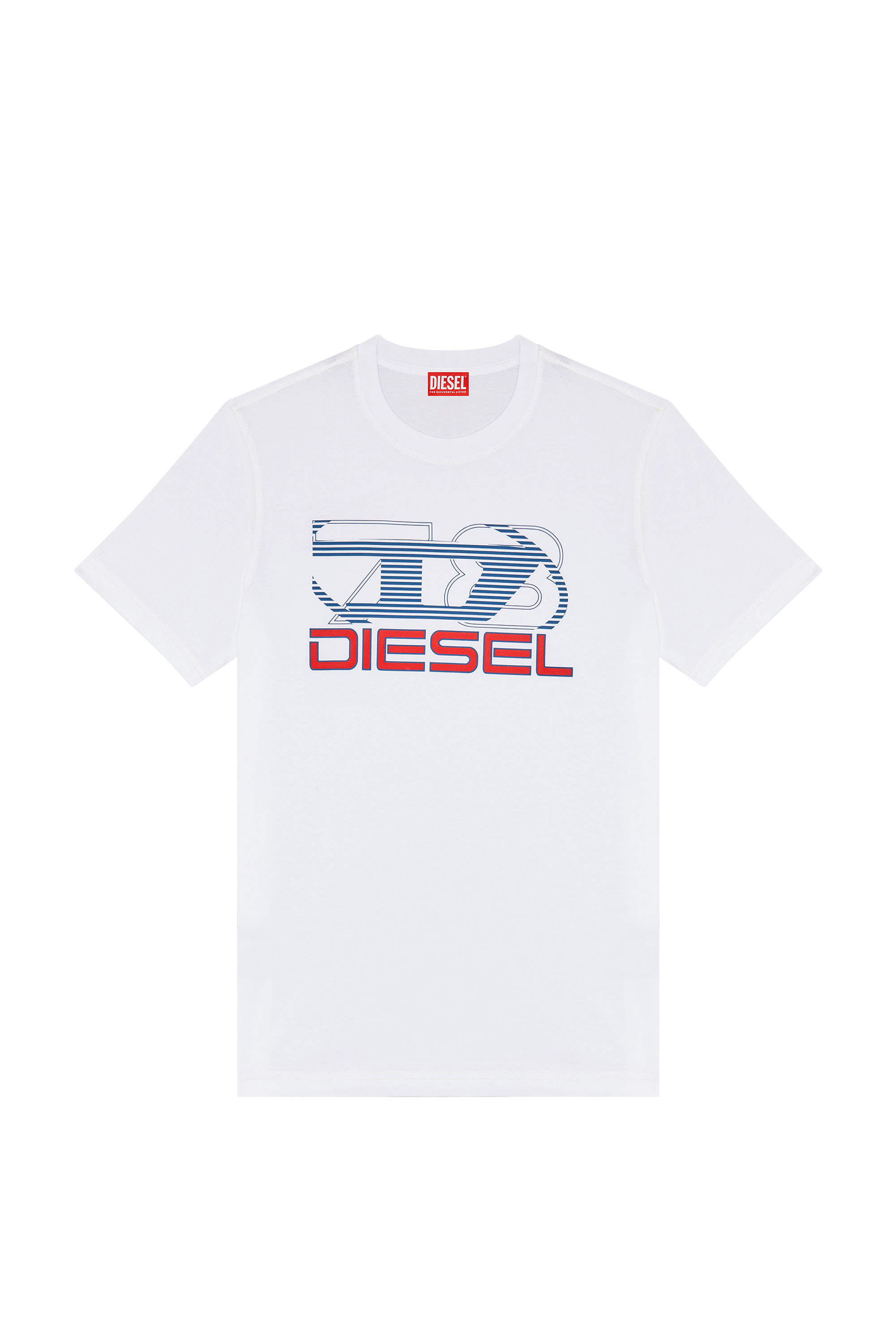Diesel - T-DIEGOR-K74, Man T-shirt with Oval D 78 print in White - Image 3