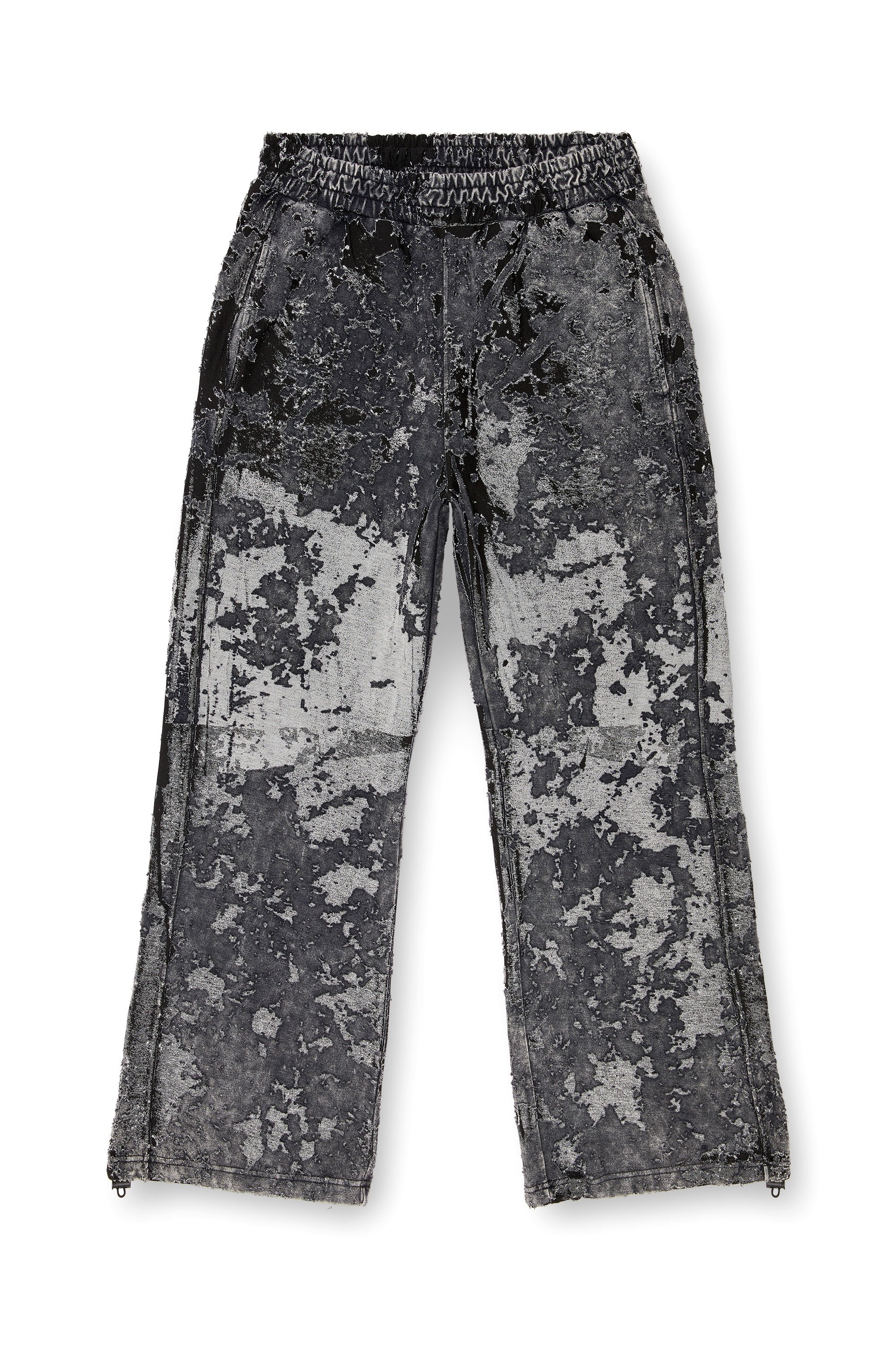 Diesel - P-MARTIS-SHOW, Man's Burnout track pants with camo effect in Black - 3