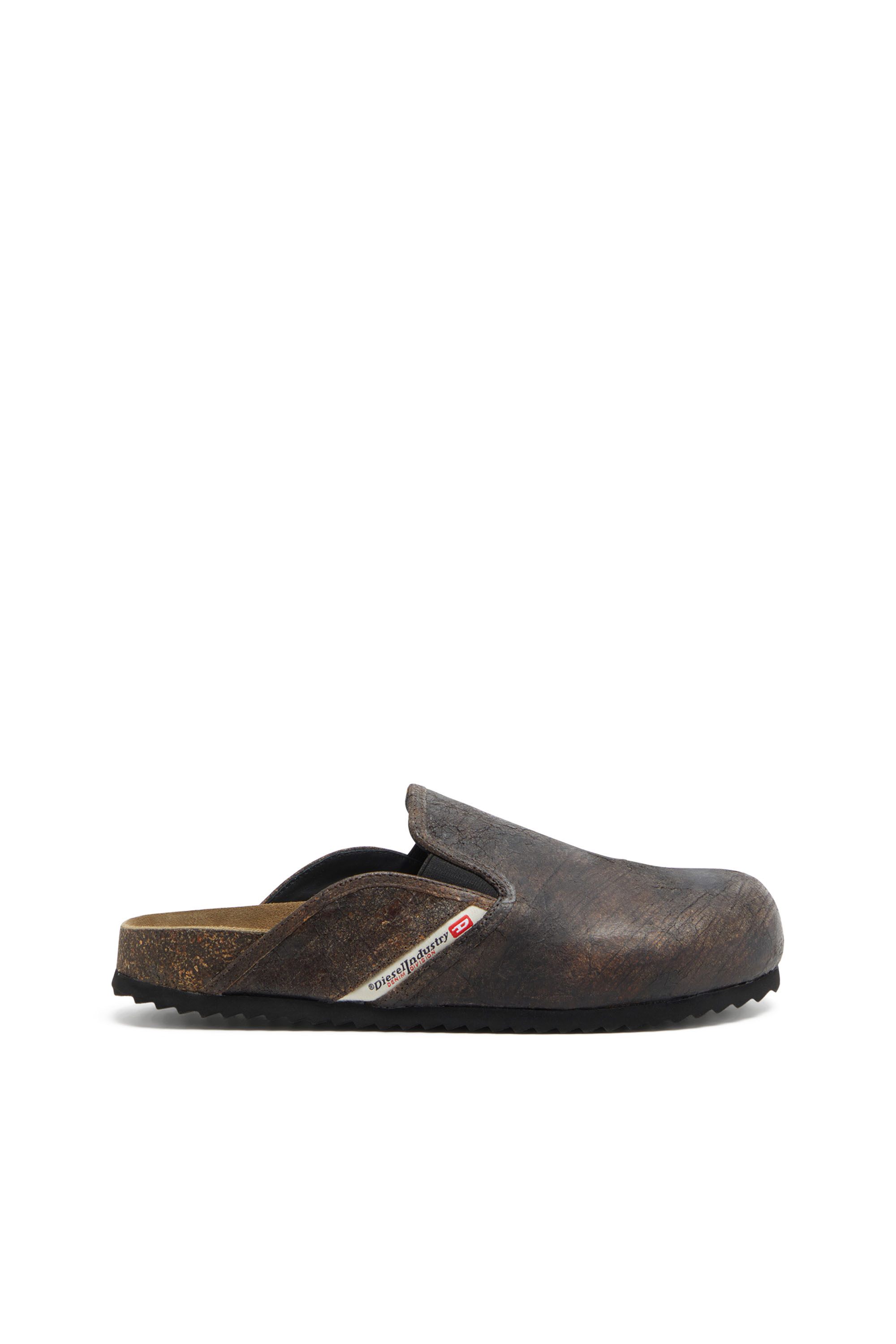 D-WOODSTOCK SLIP-ON, Brown Diesel - D-WOODSTOCK SLIP-ON, Man's D-Woodstock-Clogs in crackle-effect suede in Brown - 1