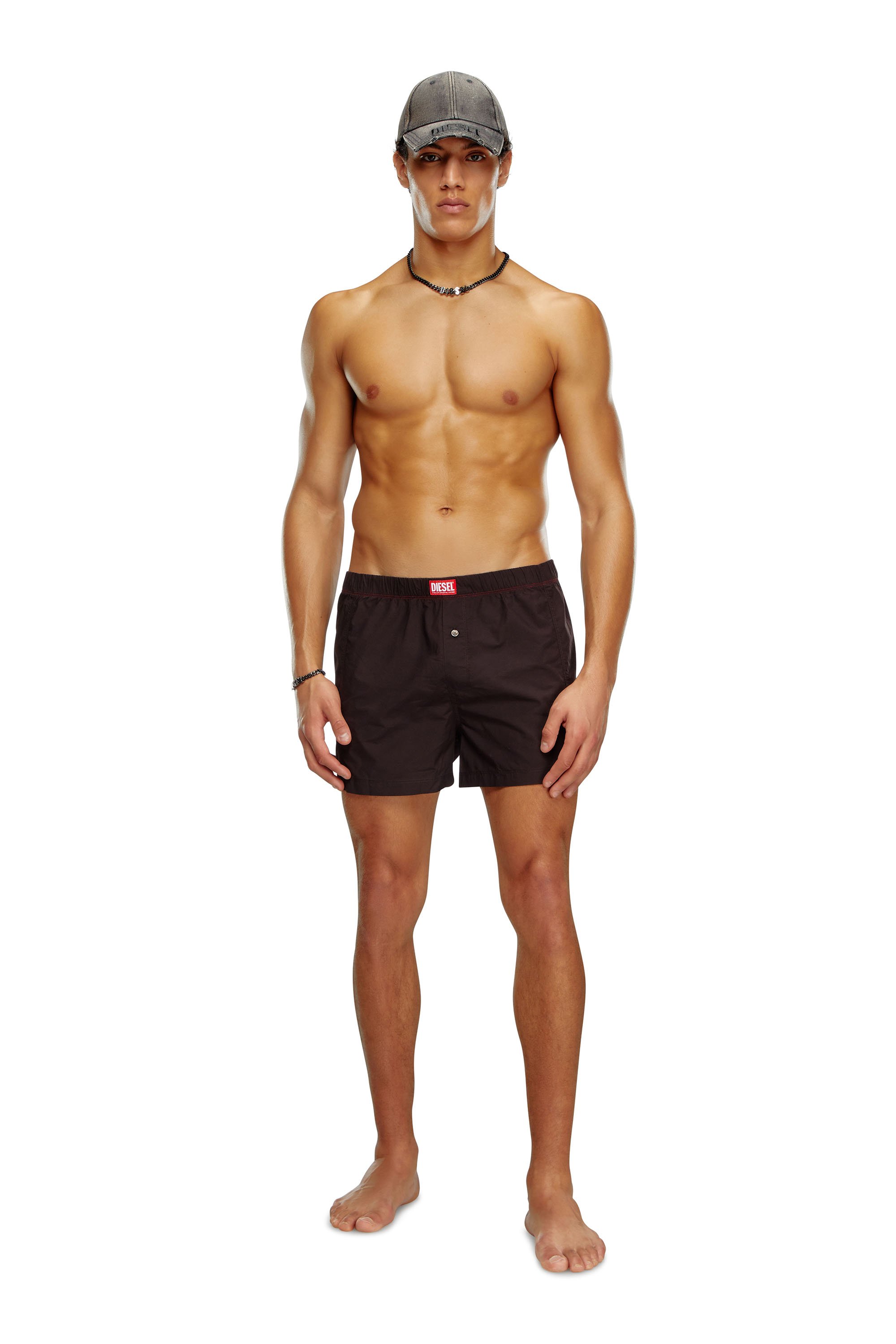 Diesel - UUBX-STARK, Unisex Nude cotton boxers in Brown - Image 1